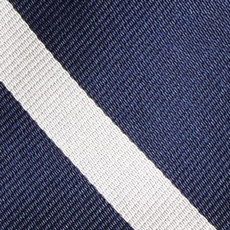 English silk tie in diagonal stripe VINTAGE NAVY