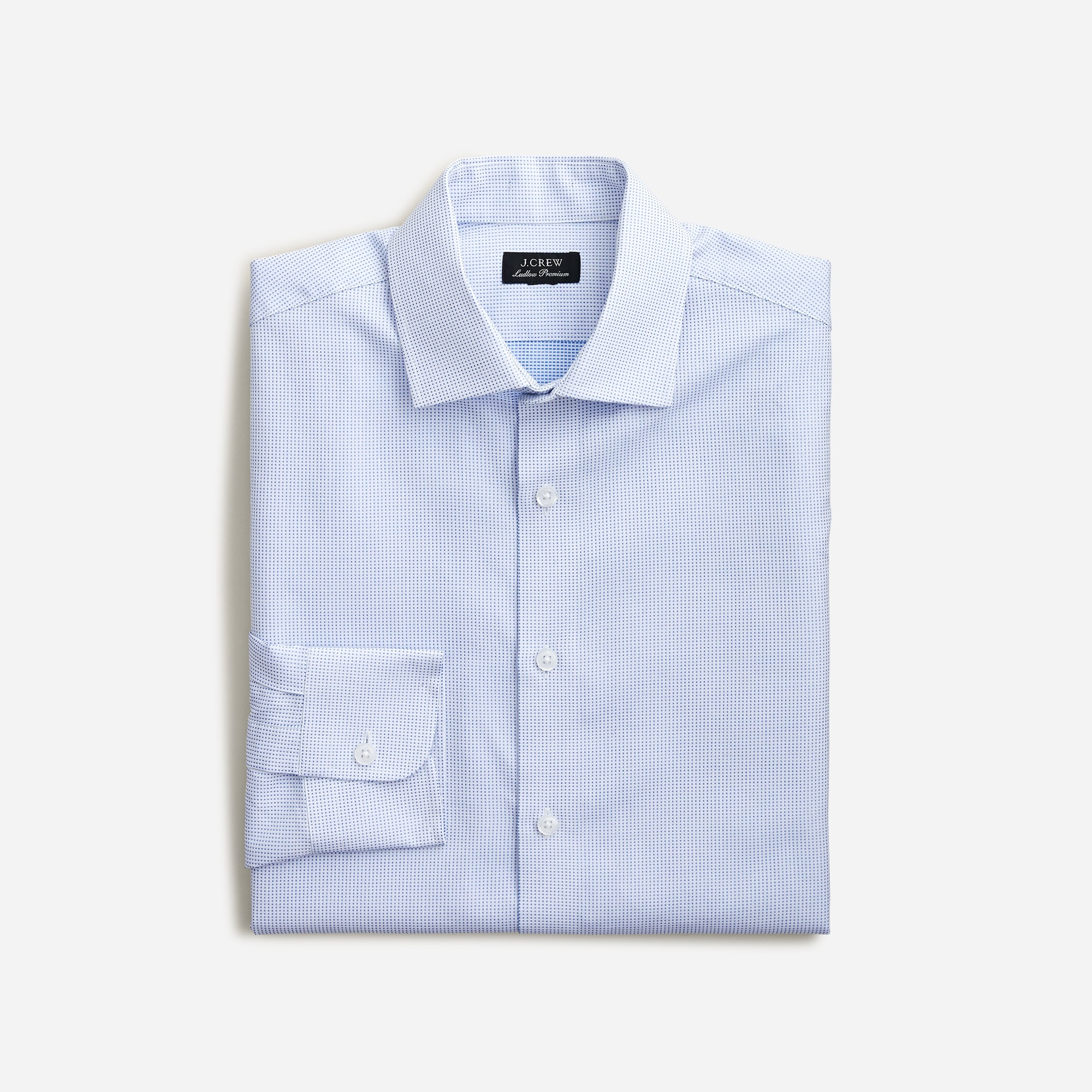 mens Slim-fit Ludlow Premium fine cotton dress shirt in dobby