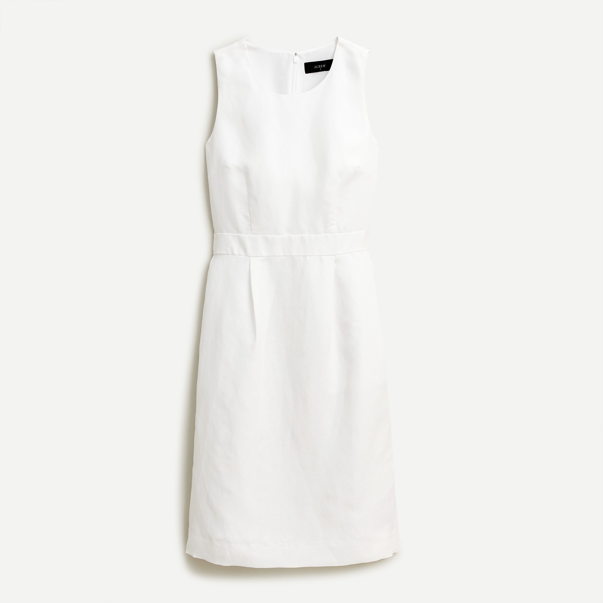 j crew white linen dress