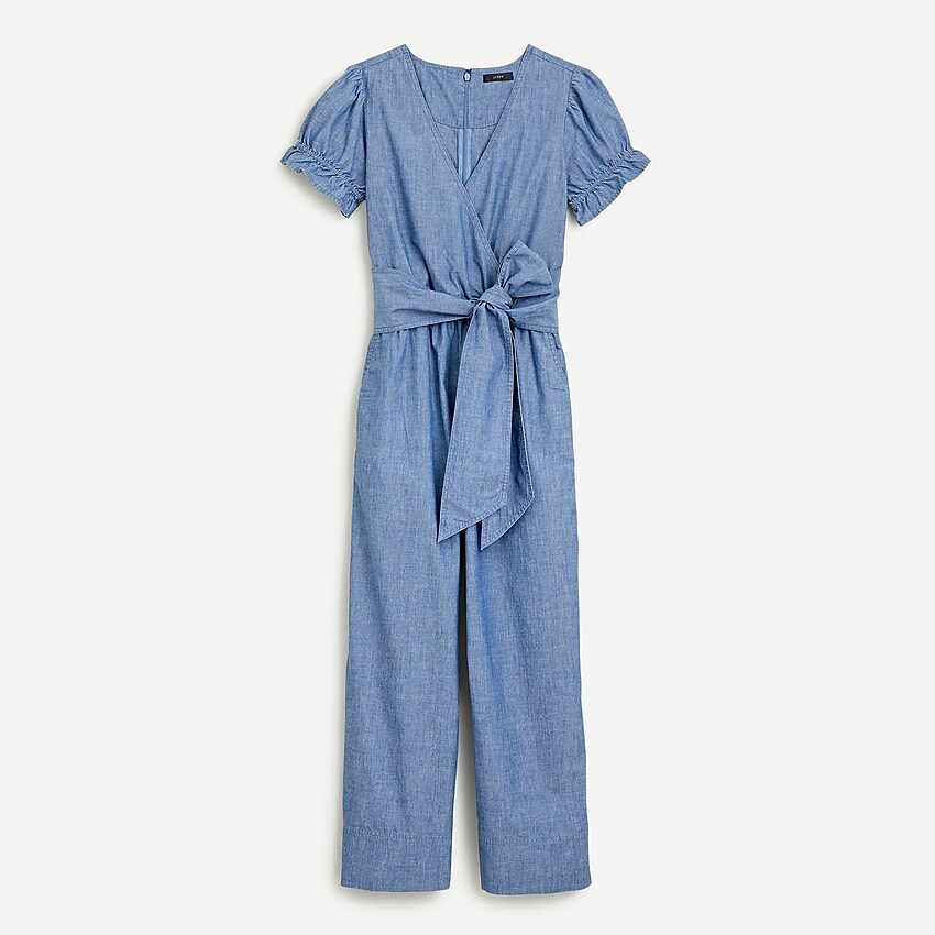 J.Crew: Ruffle Chambray Jumpsuit For Women
