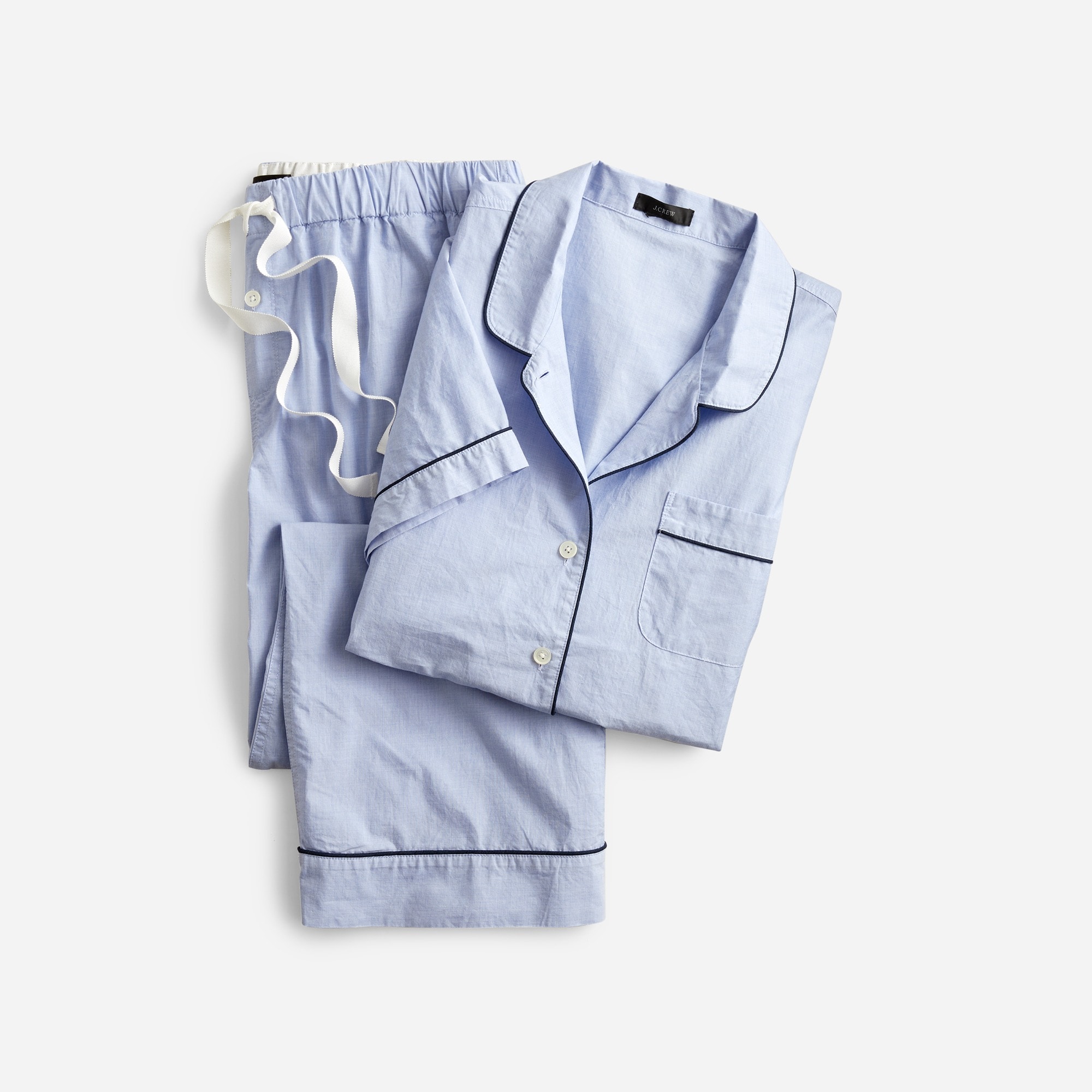  End-on-end cotton short-sleeve pajama set