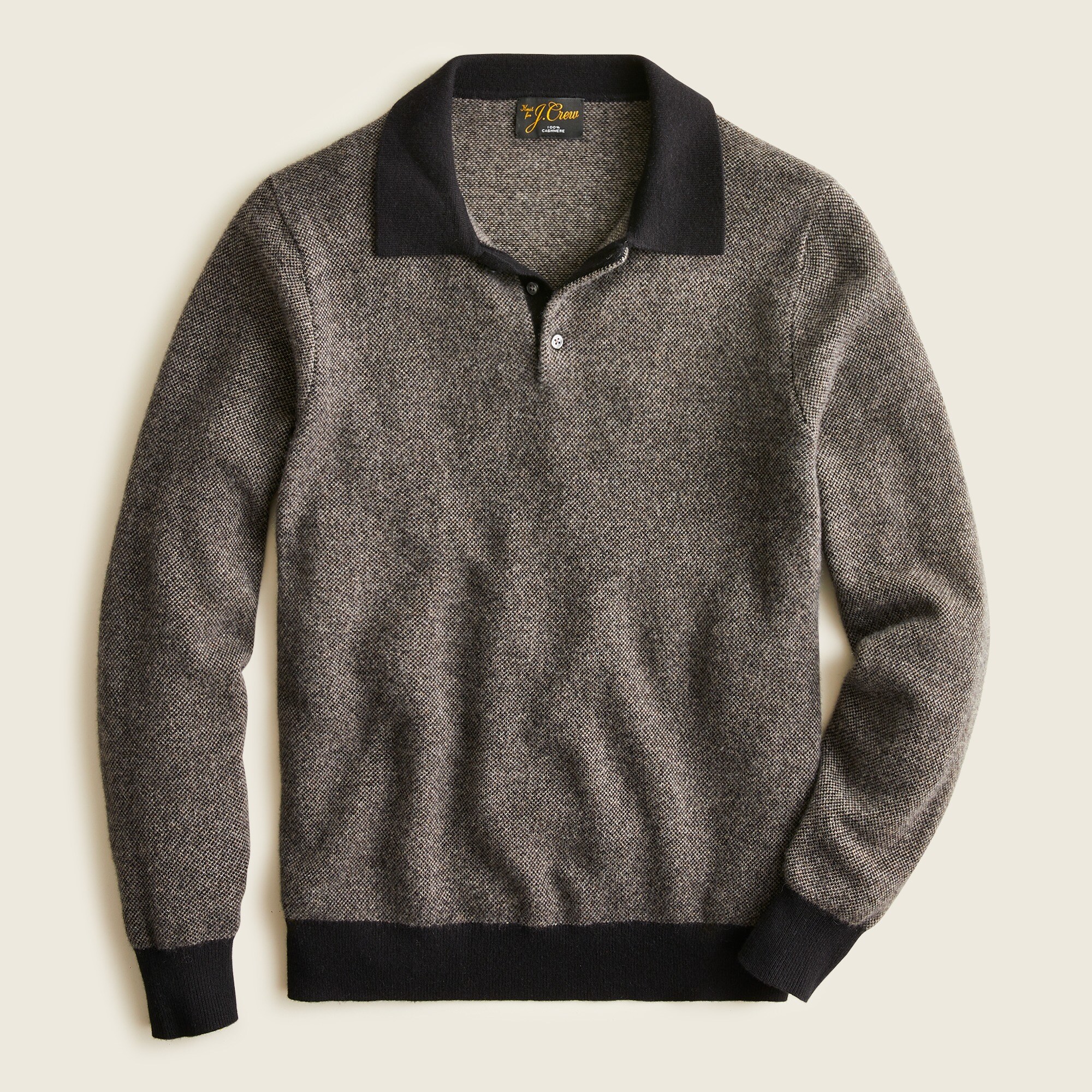 J.Crew: Cashmere Pullover Sweater In Bird's Eye For Men