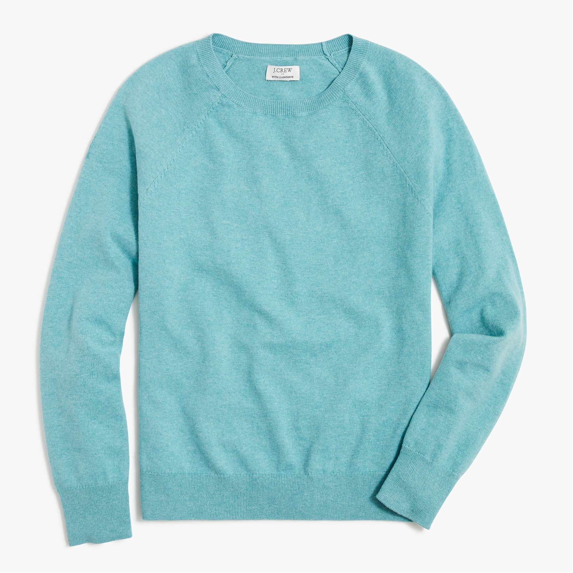 Factory: Cotton-blend Raglan Crewneck Sweater For Women