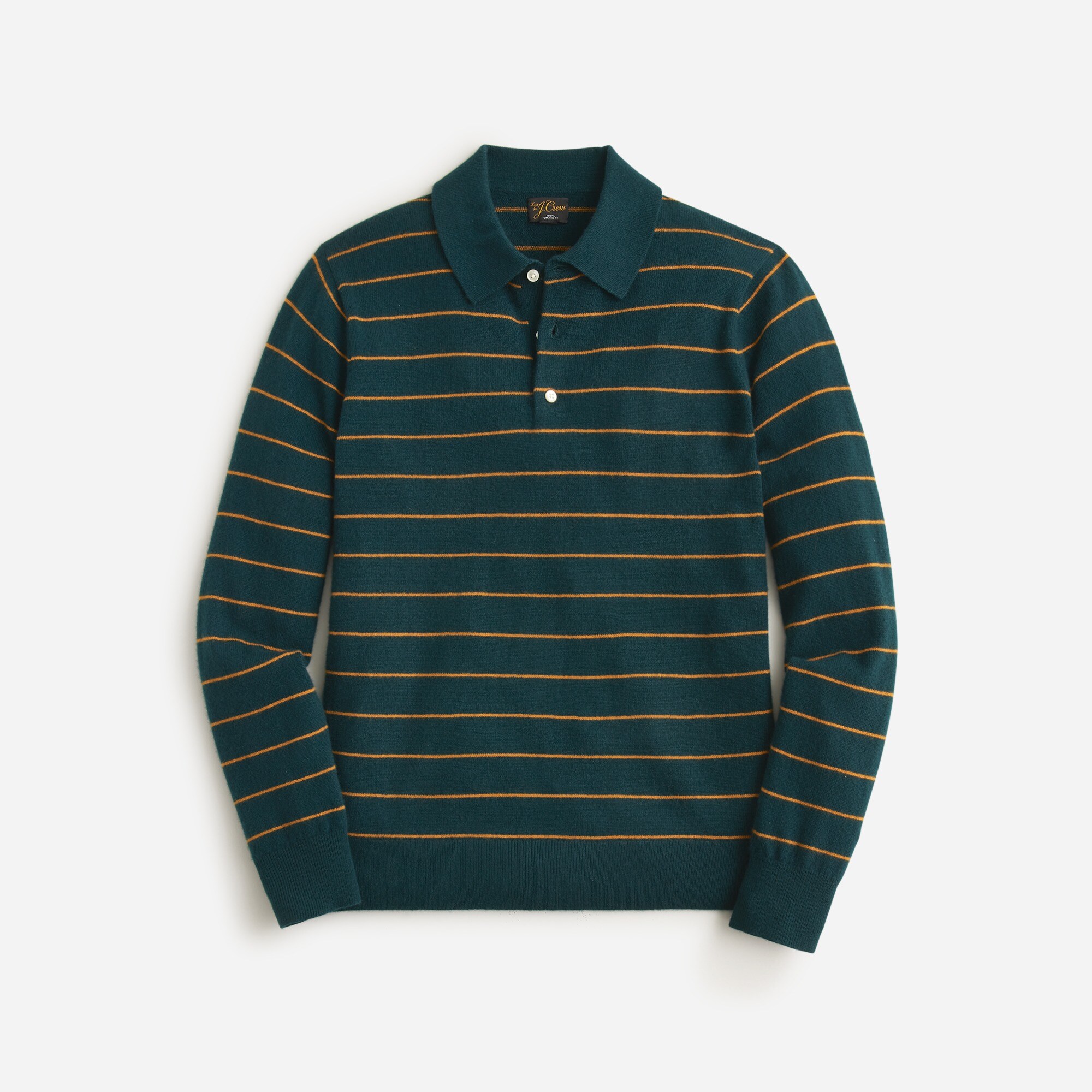 mens Cashmere collared sweater in stripe