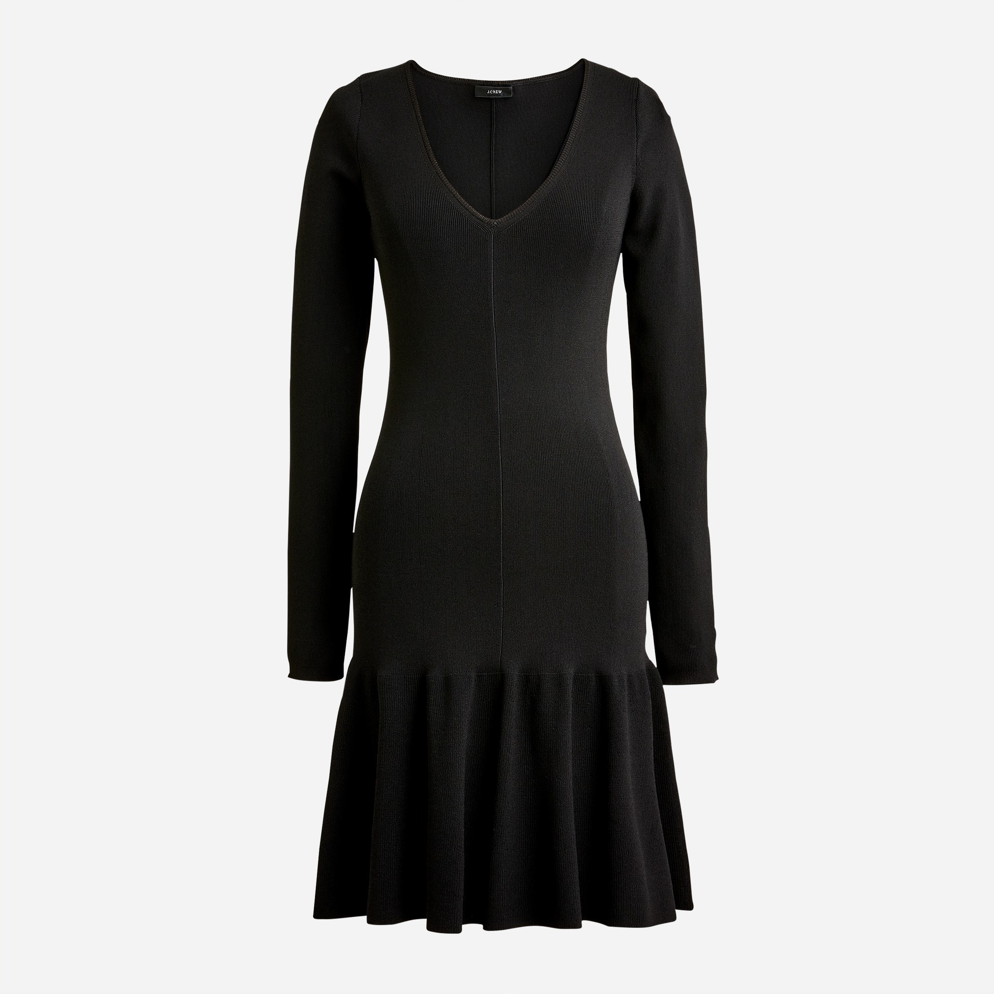 Ruffle hem sweater hot sale dress