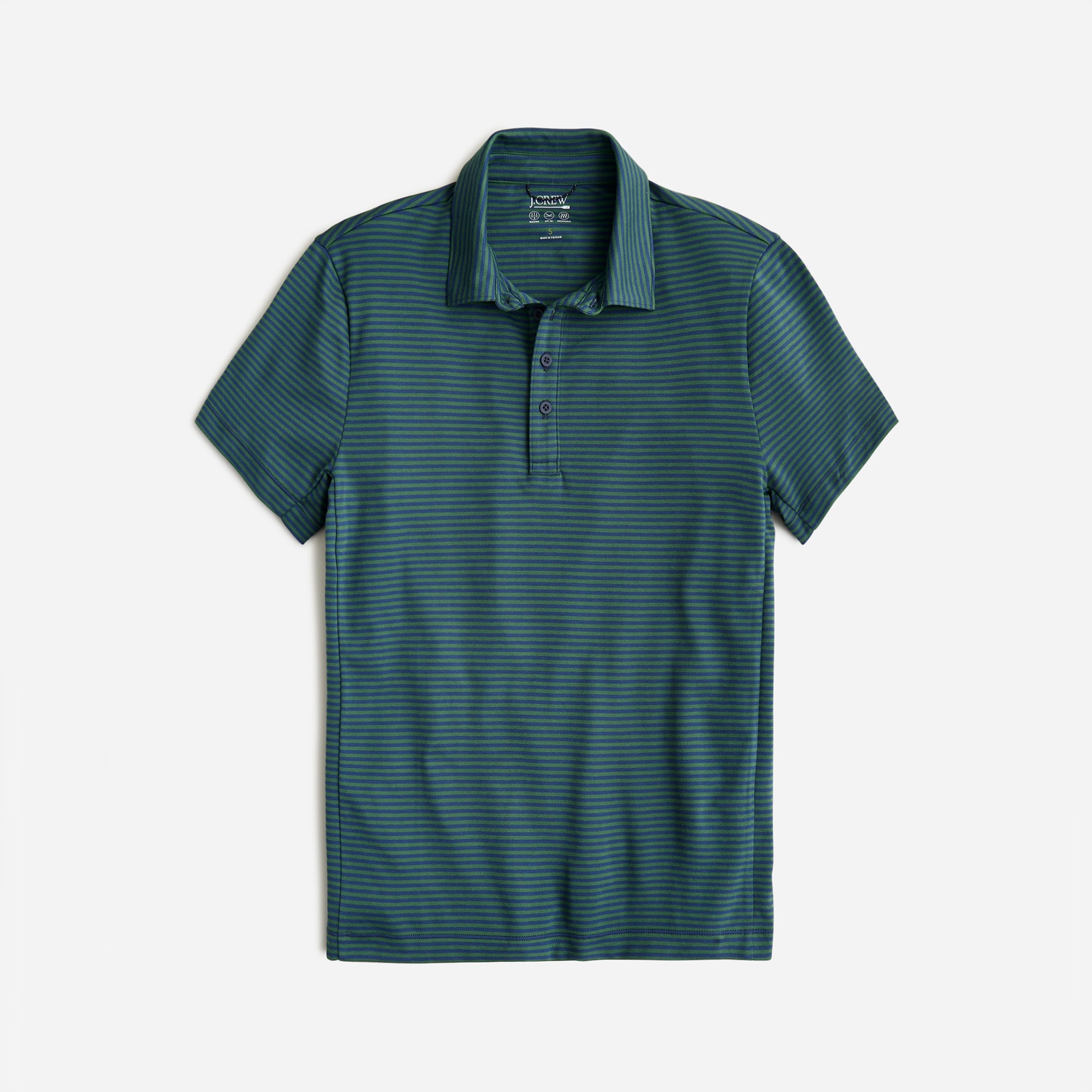 Performance polo shirt with COOLMAX&reg; in stripe