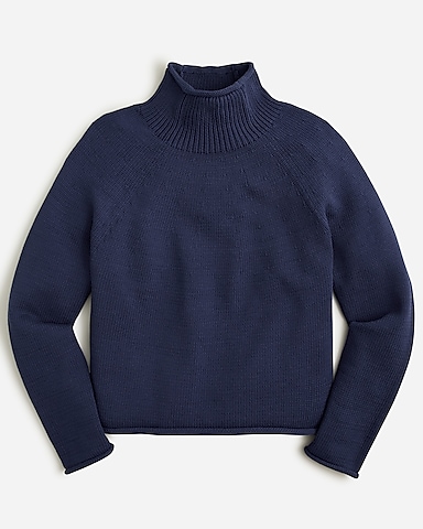Cotton-blend rollneck sweater