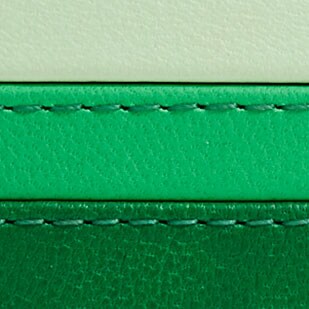 Leather card holder GREEN PICNIC