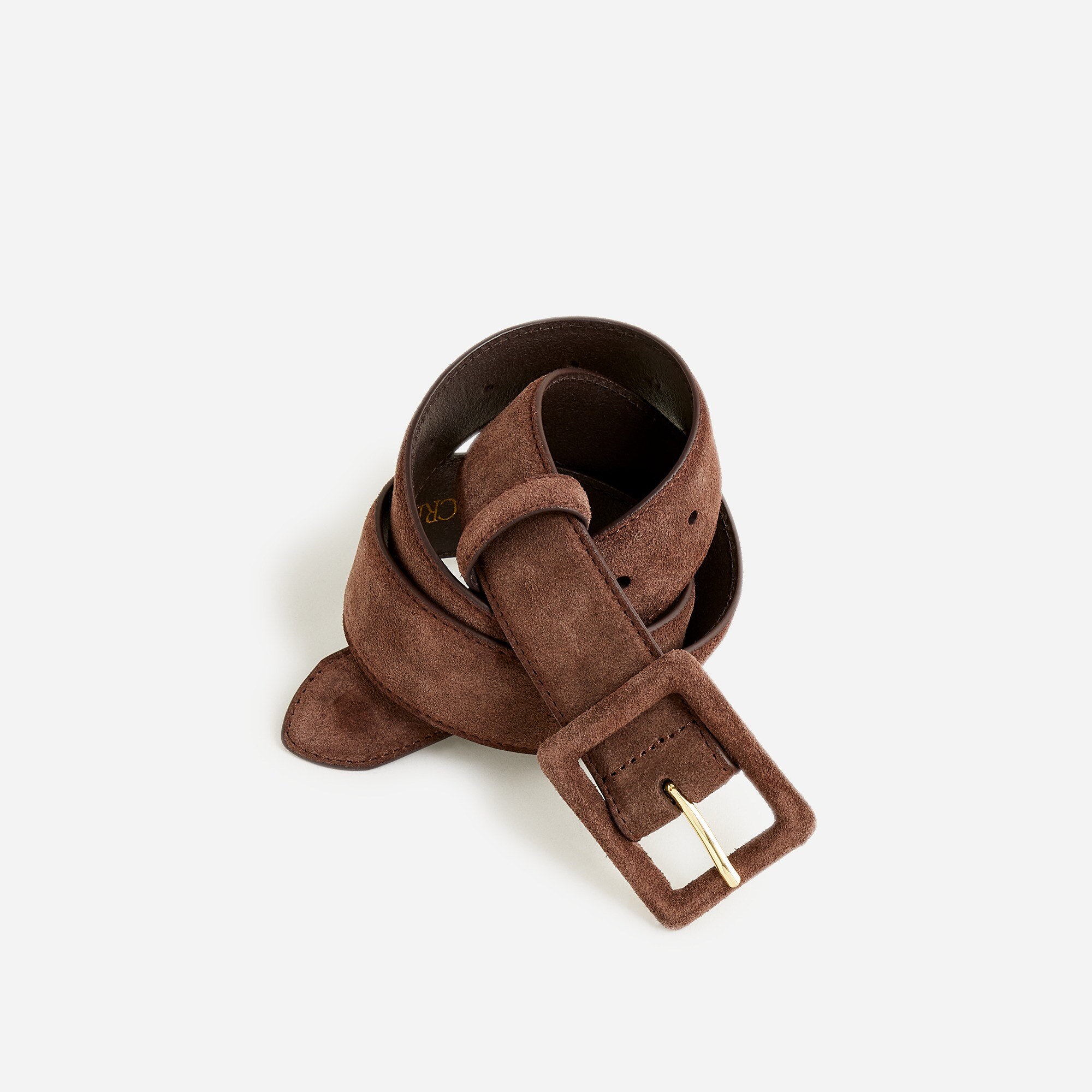  Square buckle belt in suede