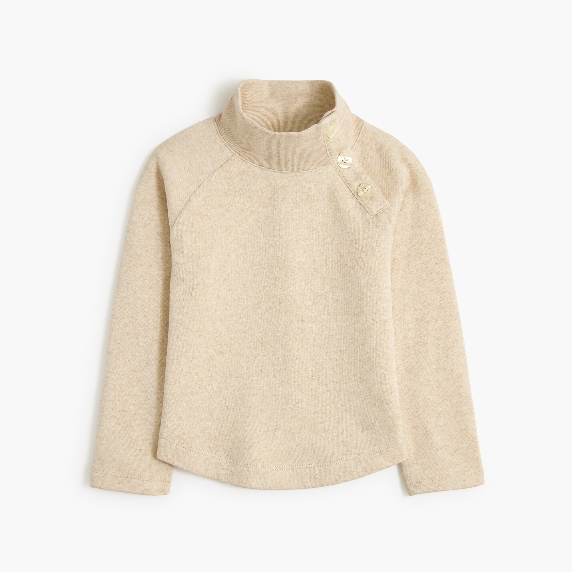  Girls' wide button-collar pullover sweatshirt