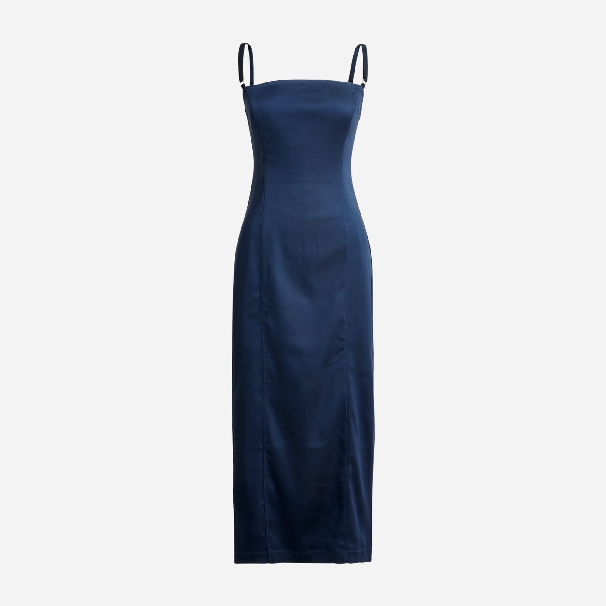  Collection fitted midi dress in stretch satin