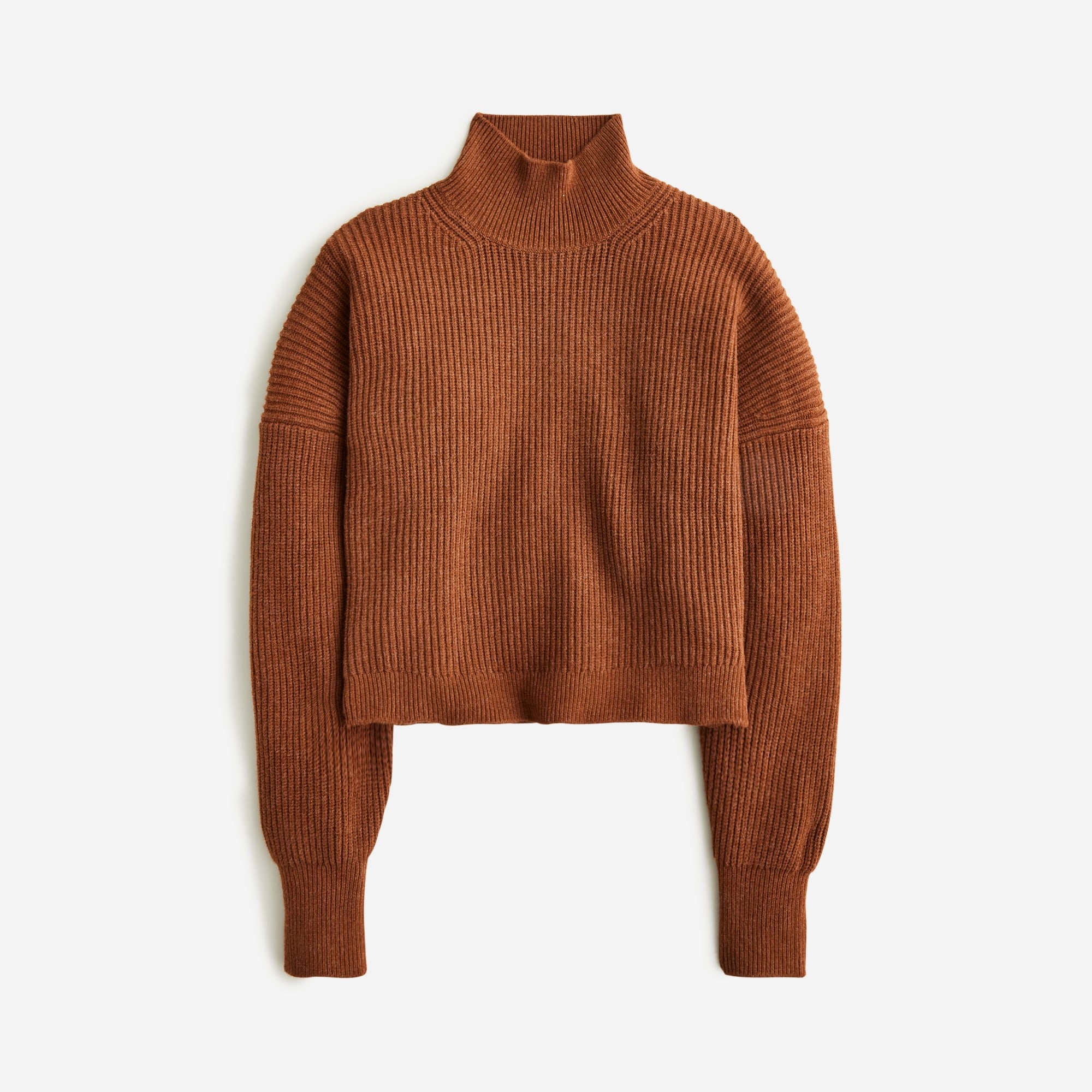  Ribbed turtleneck sweater in stretch yarn