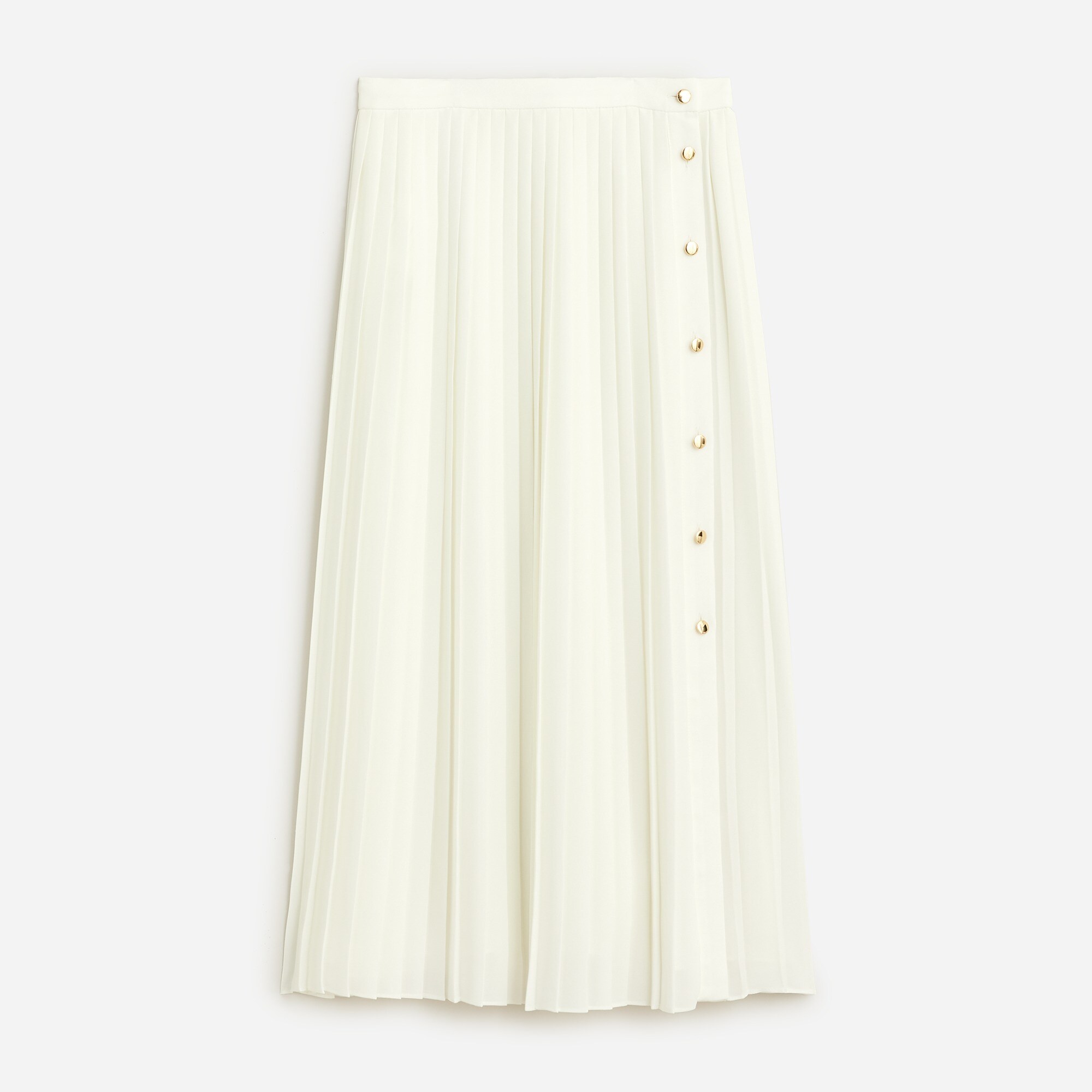  Pleated skirt with gold buttons