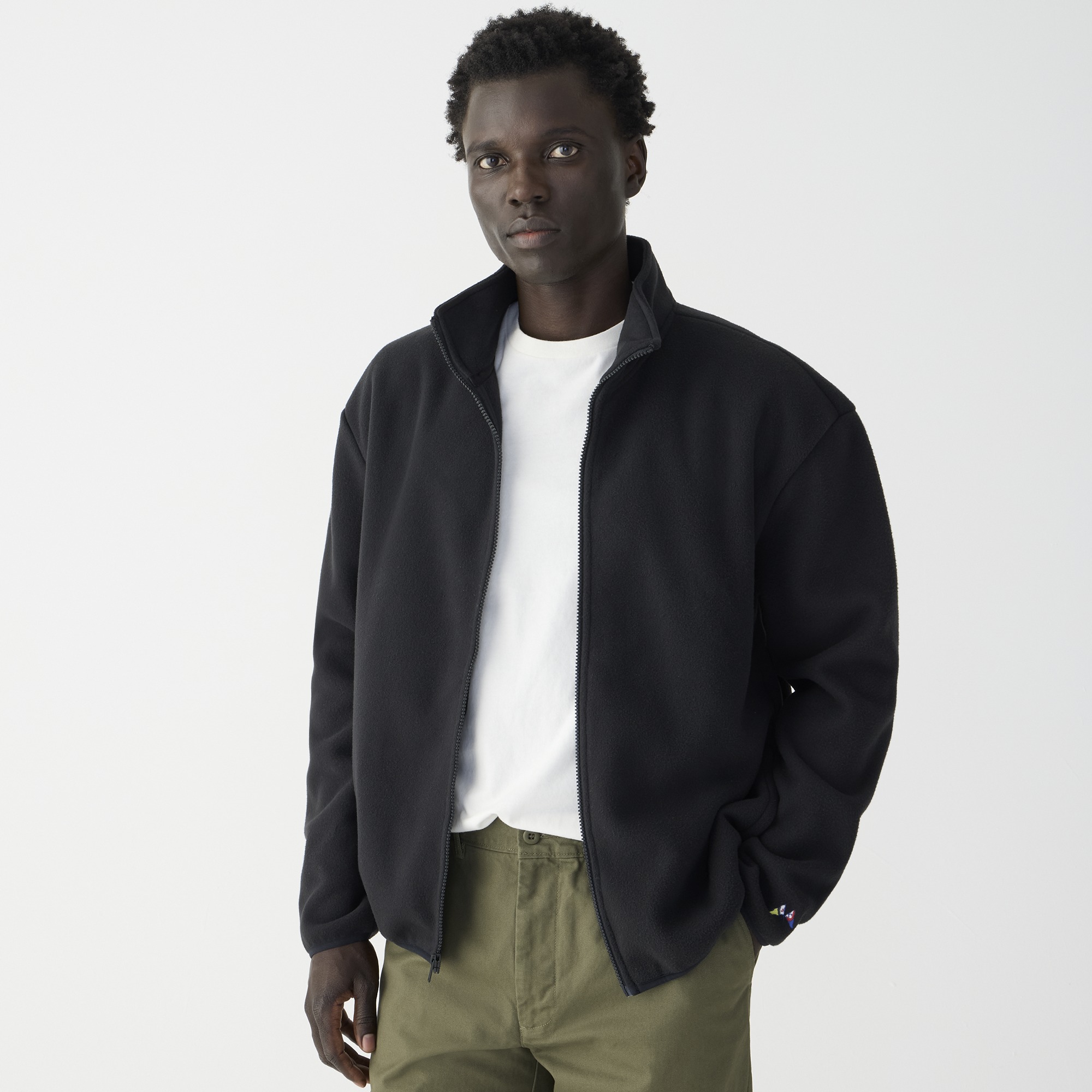 j.crew: full-zip recycled-fleece jacket for men