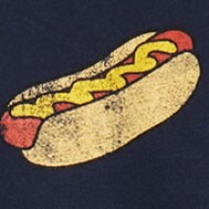Hot dog graphic tee NAVY