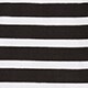Striped tee with curved hem BLACK WHITE