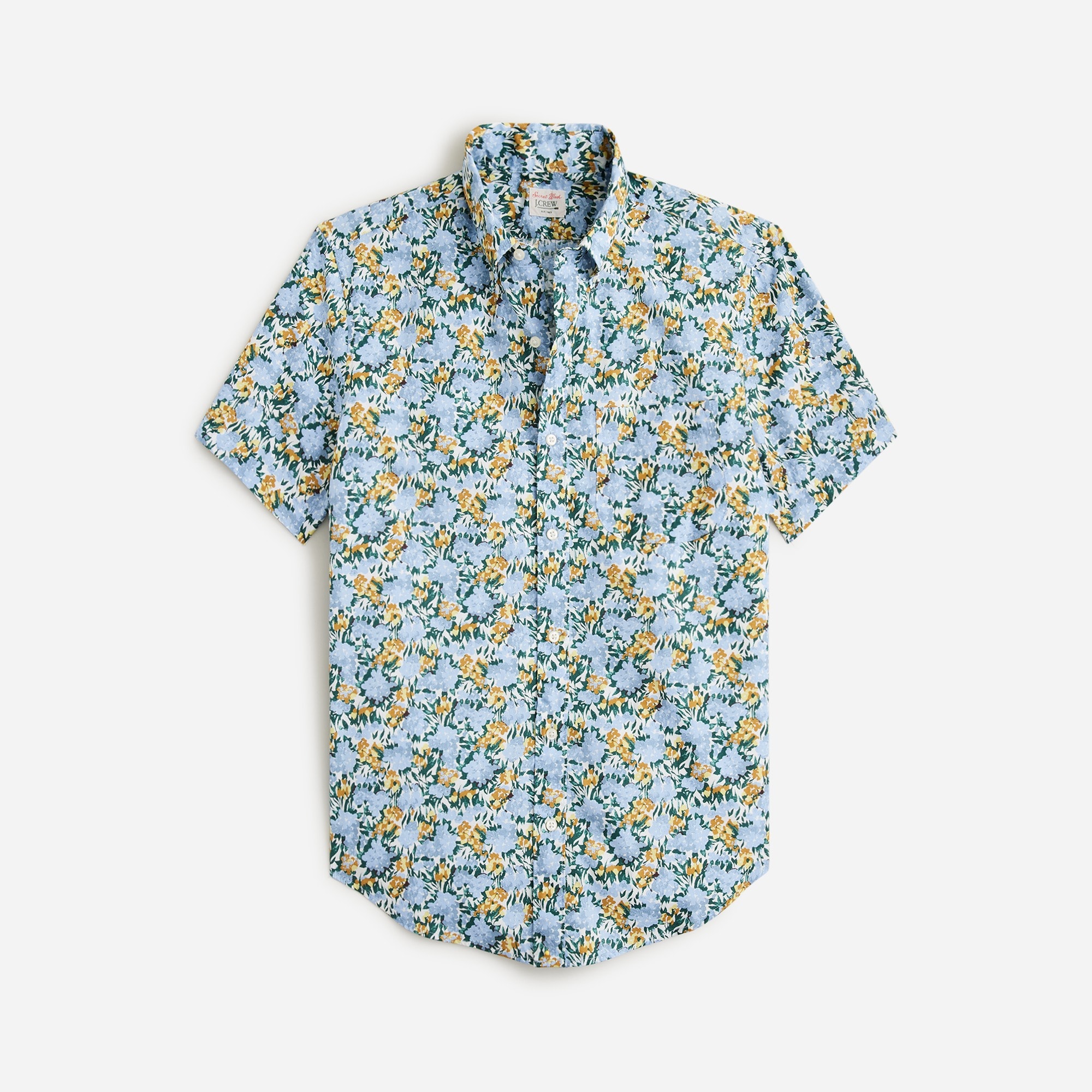  Short-sleeve Secret Wash cotton poplin shirt