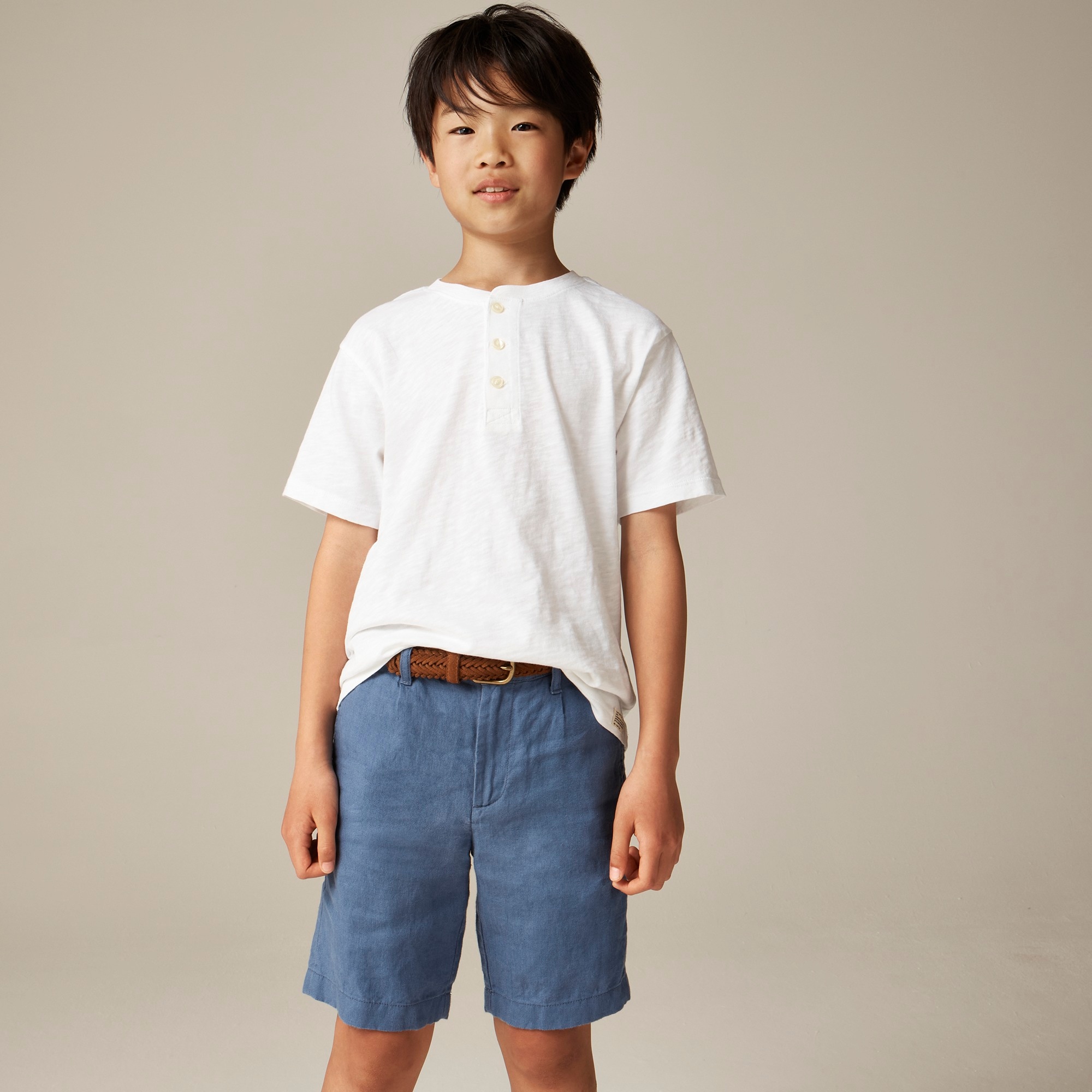 boys Kids' short-sleeve garment-dyed henley