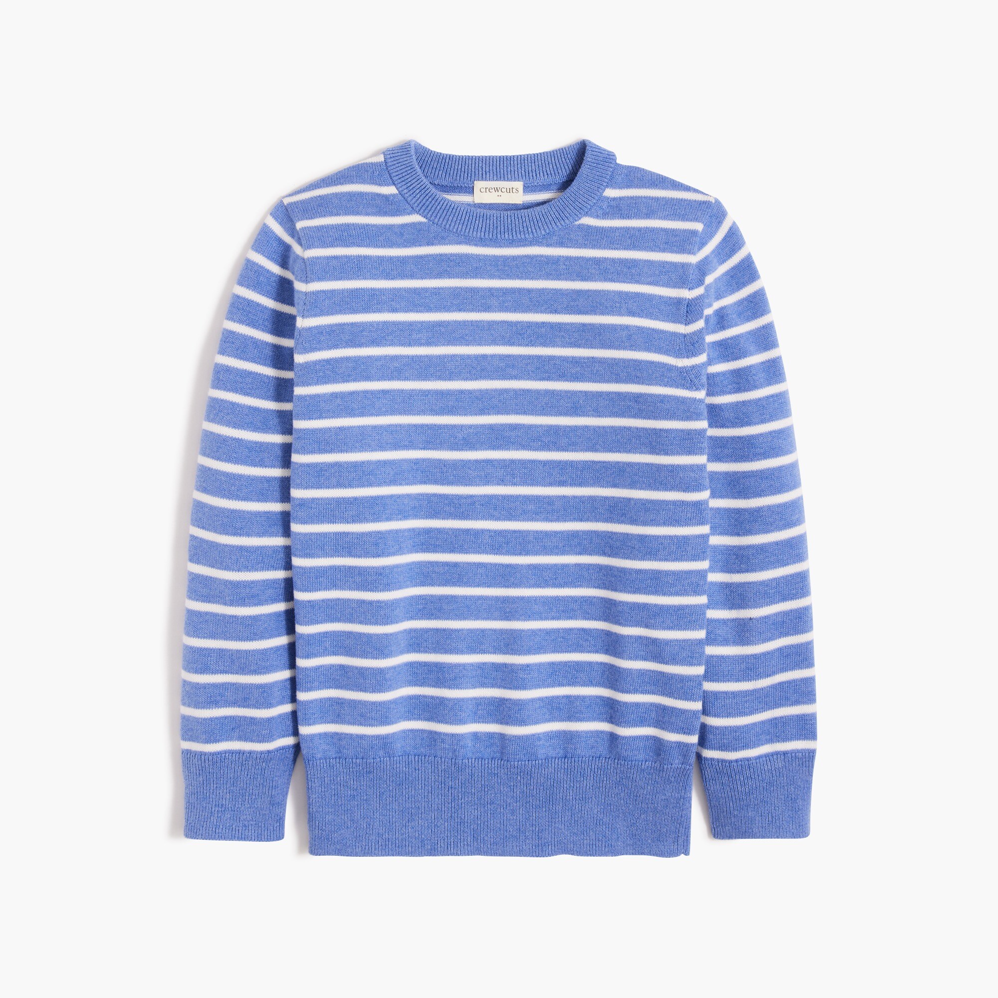  Boys' striped cotton crewneck pullover