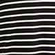Cross-back midi dress in striped vintage rib CAPE STRIPE BLACK IVORY