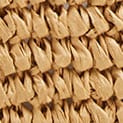 Hand-knotted straw shoulder bag NATURAL
