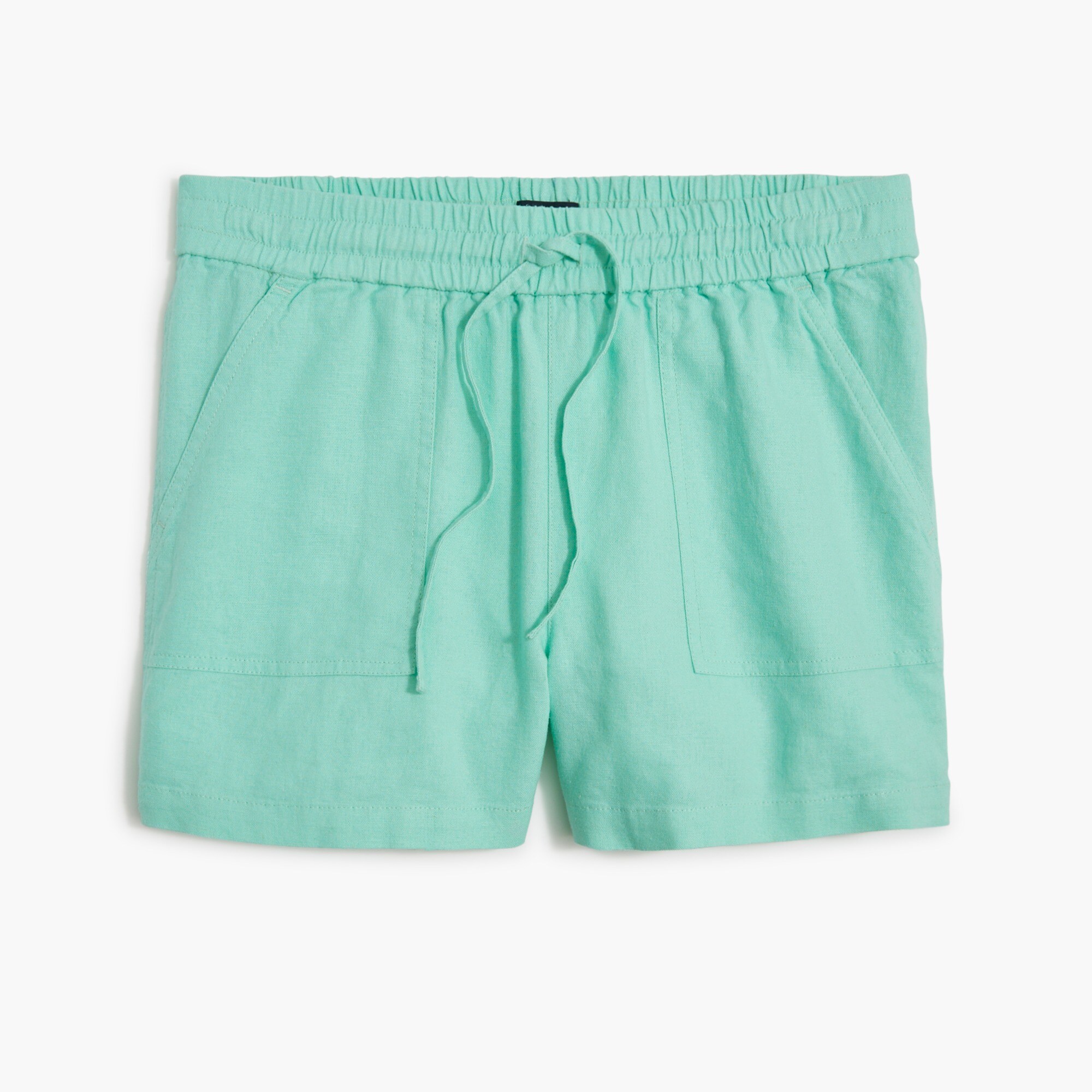  Linen-blend drawstring short