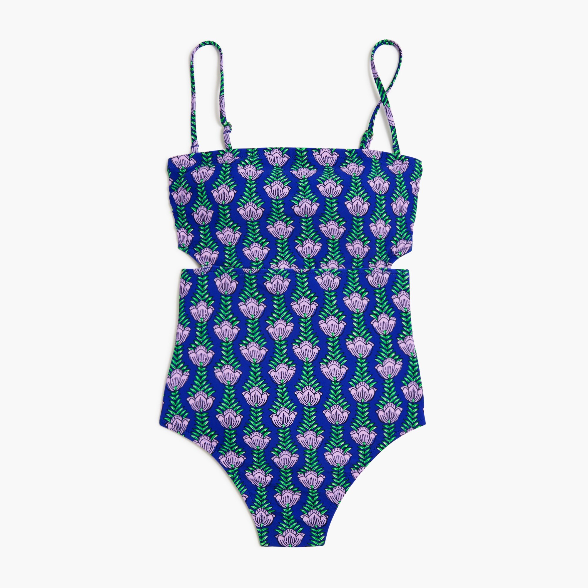 womens Printed cutout one-piece swimsuit