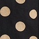Squareneck button-up top in dot linen BLACK DOT