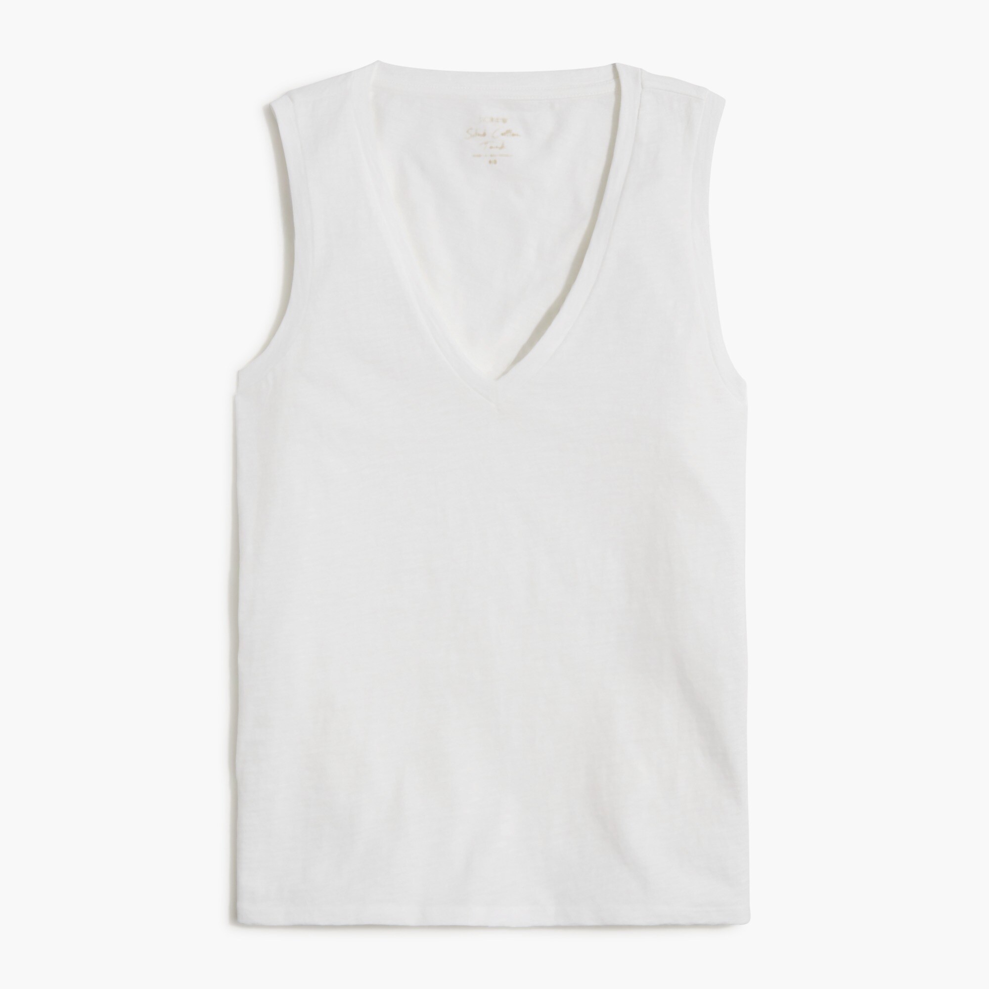  Vintage slub cotton V-neck tank top