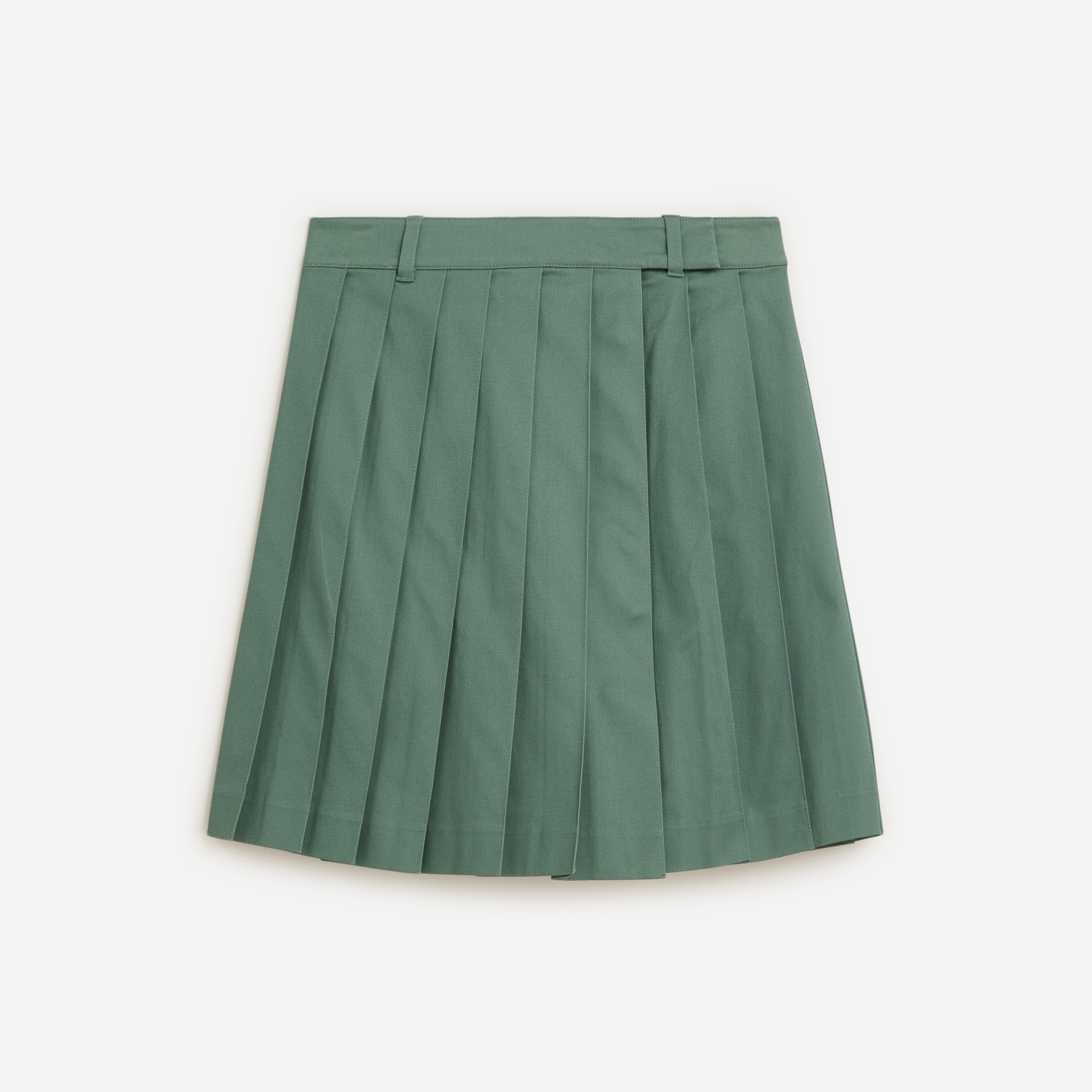 womens Pleated mini skirt in stretch twill