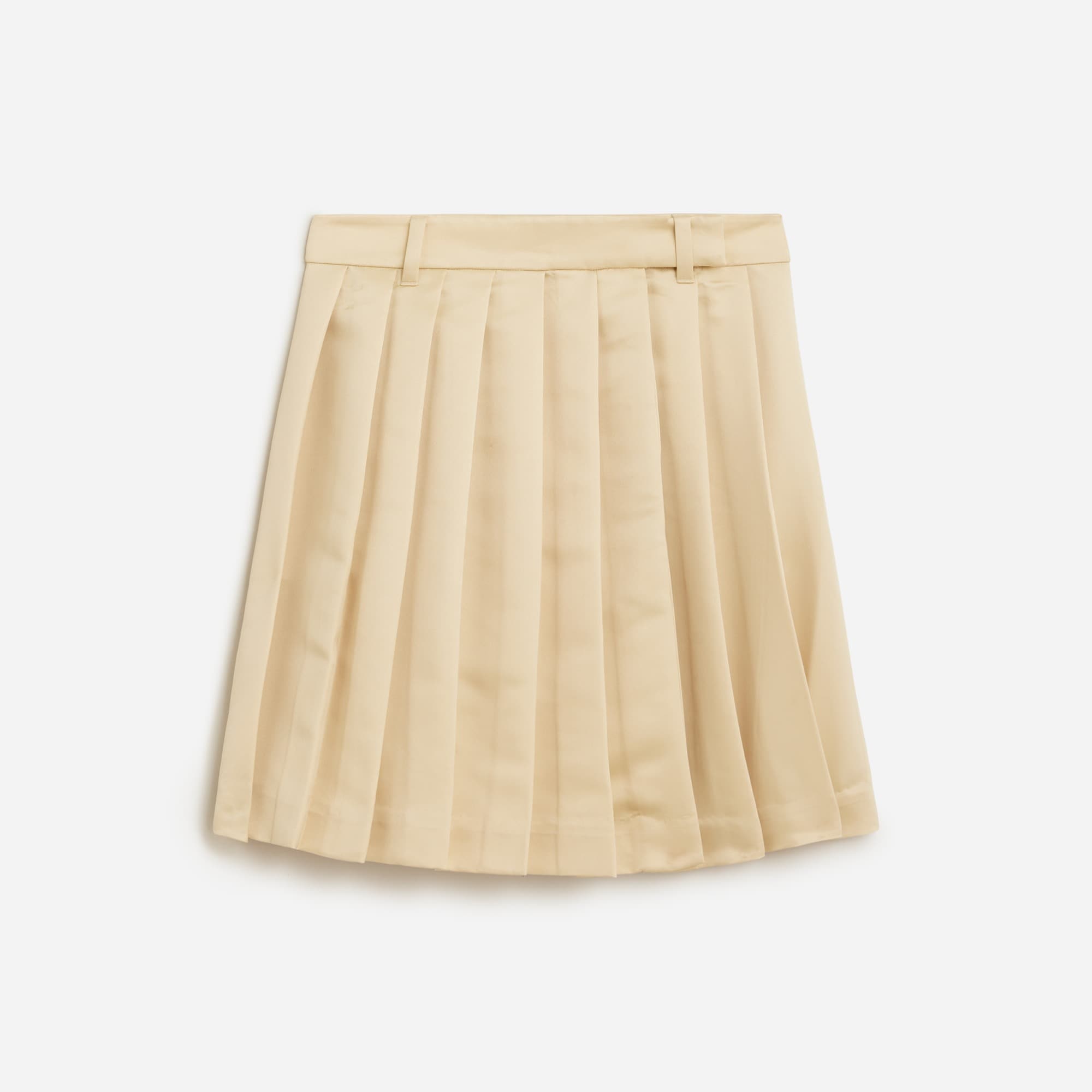  Pleated midi skirt in satin
