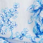 Oversized printed scrunchie BLUE TOILE