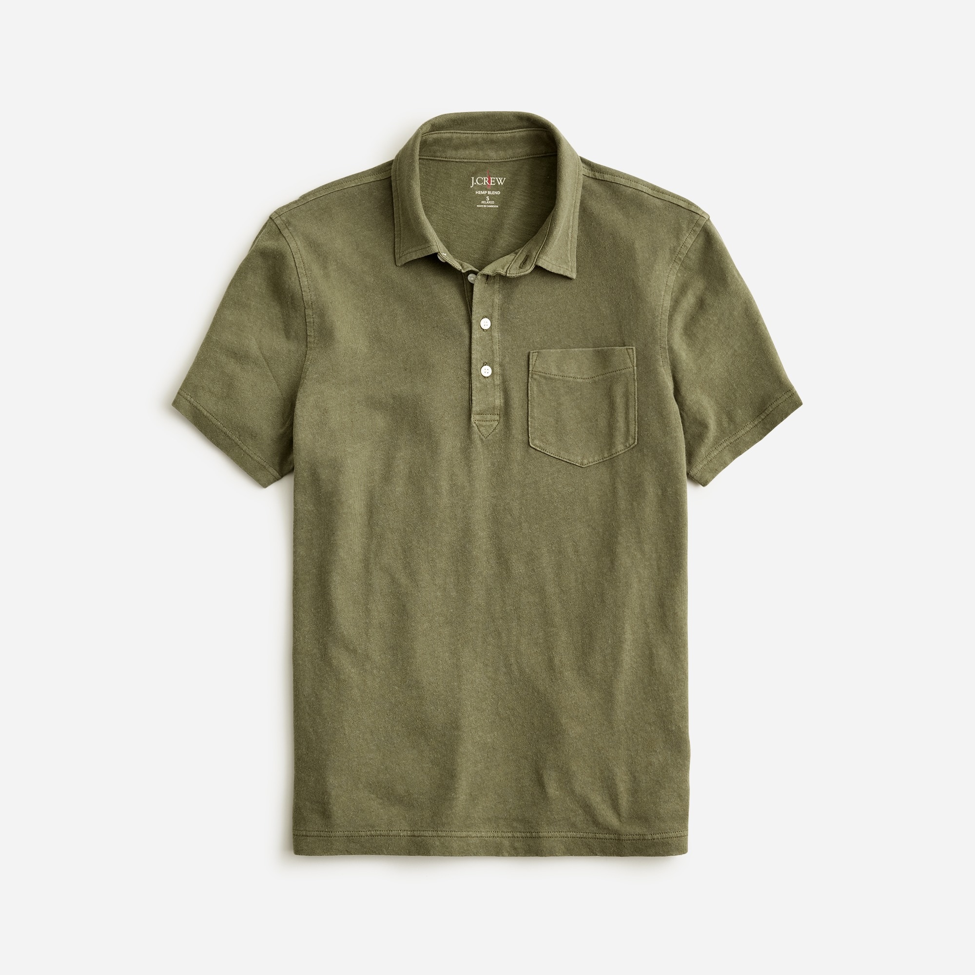 mens Hemp-organic cotton blend polo shirt