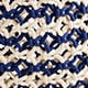 Cadiz hand-knotted rope tote with paillettes NAVY NATURAL STRIPE