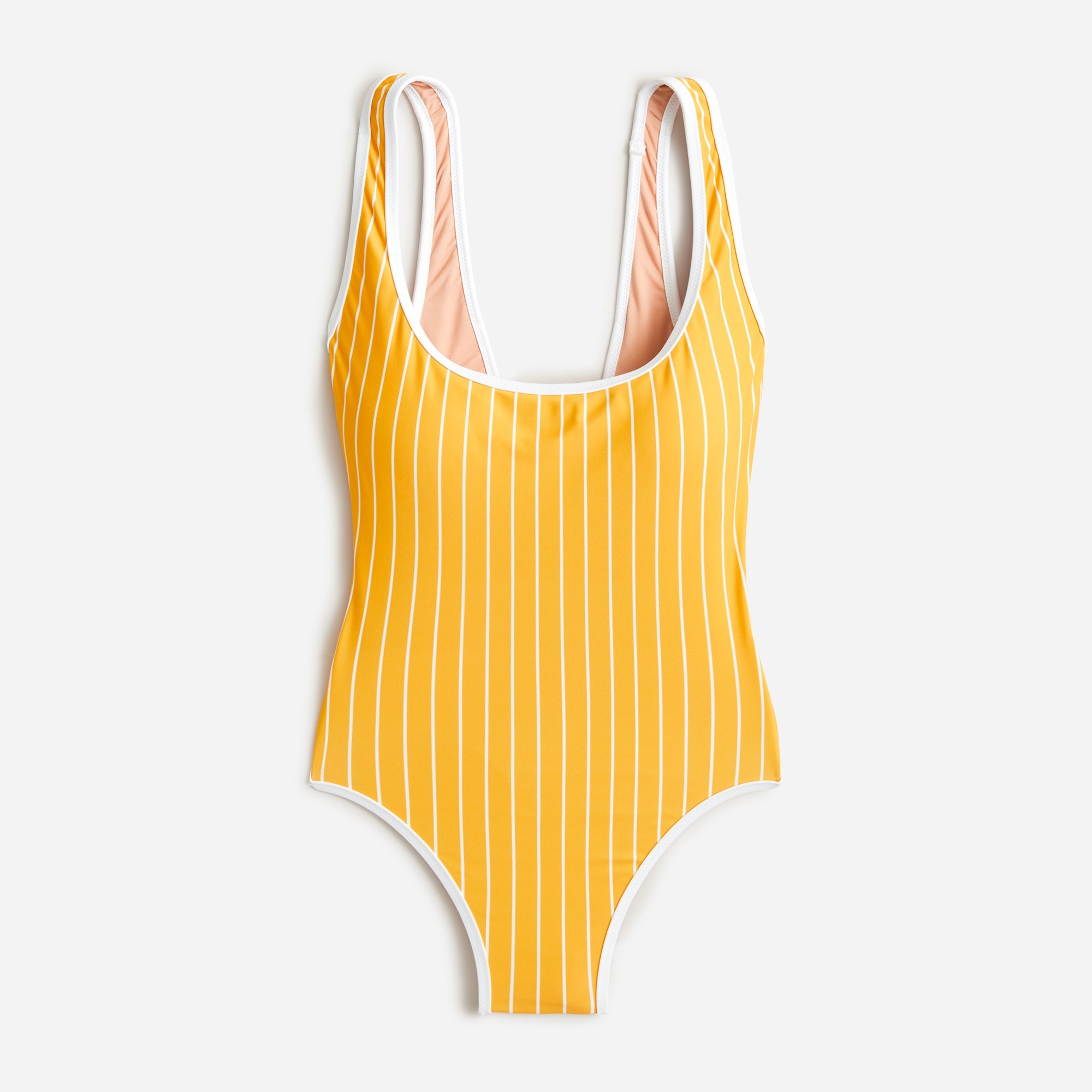  Scoopneck one-piece swimsuit in stripe