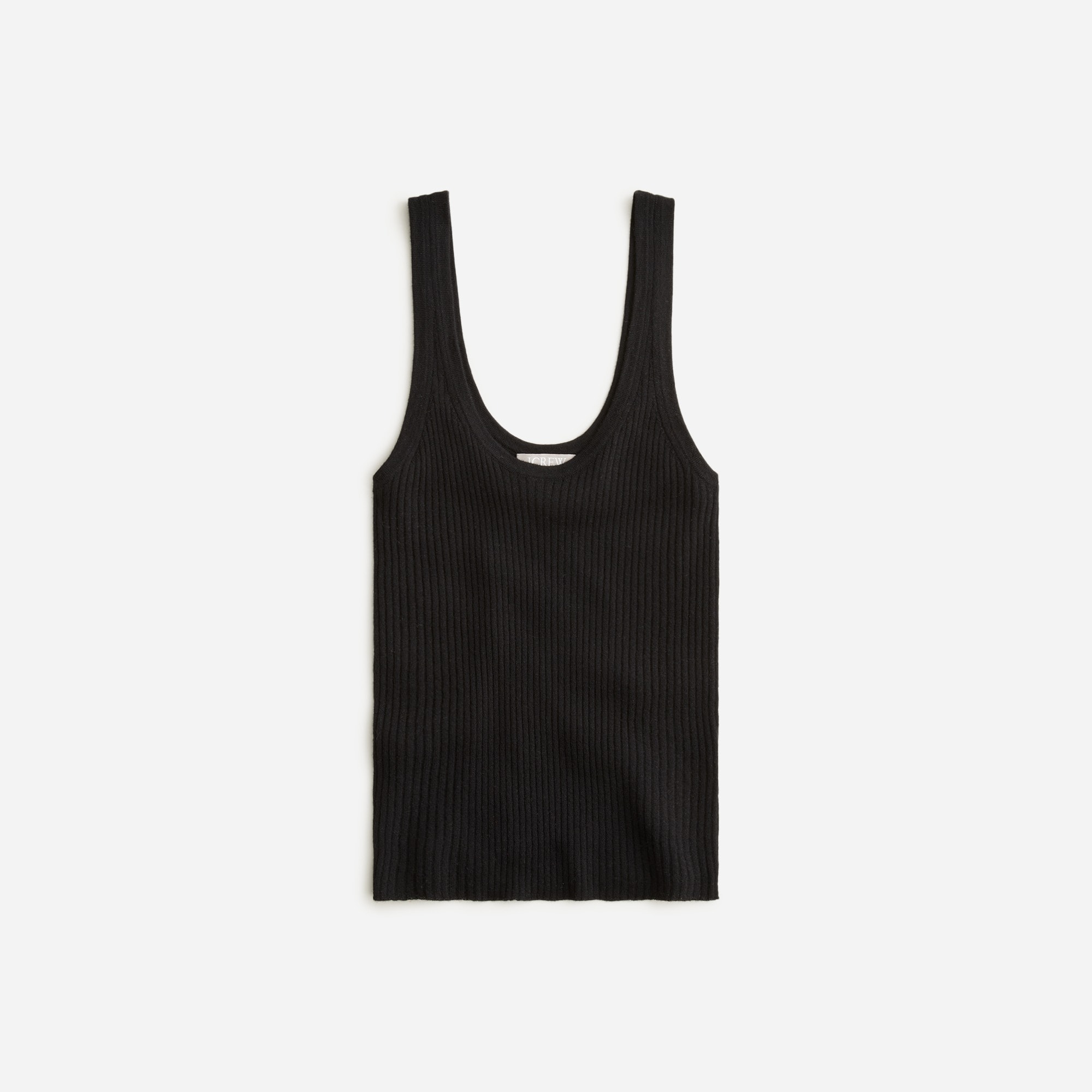 womens Featherweight cashmere ribbed tank top