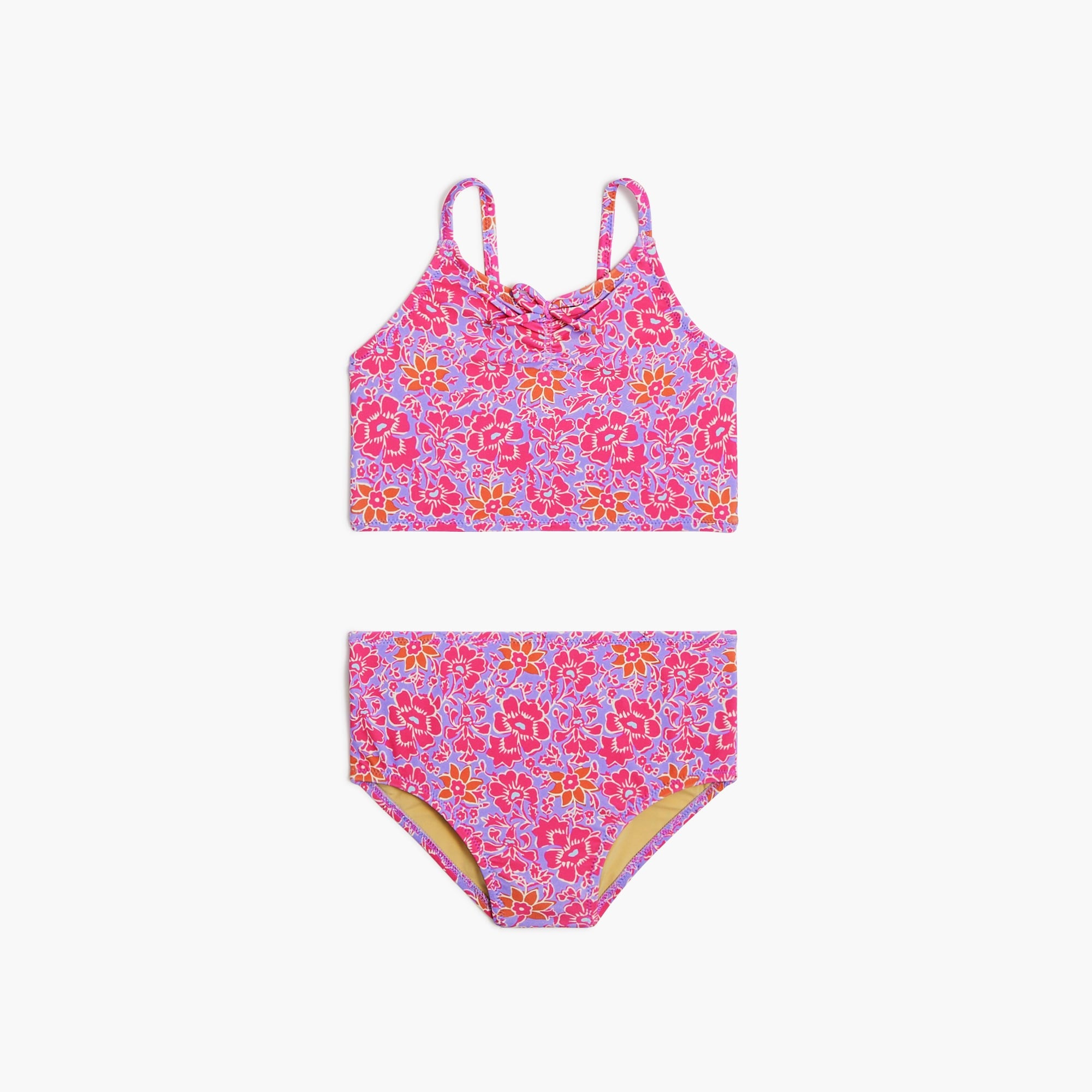  Girls' floral bow bikini set