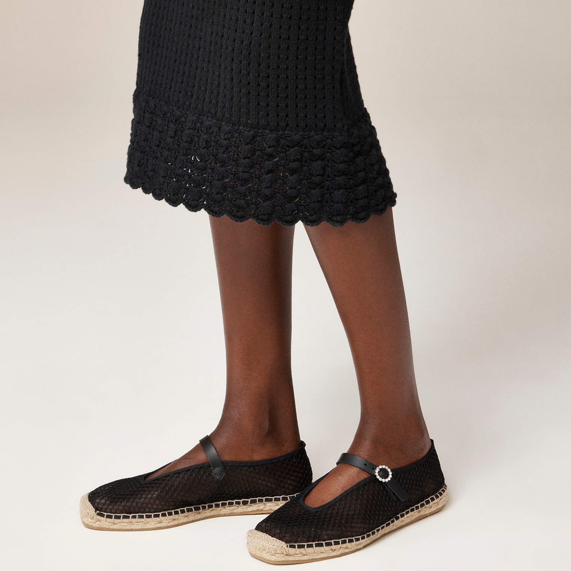 womens Made-in-Spain Mary Jane espadrilles in mesh