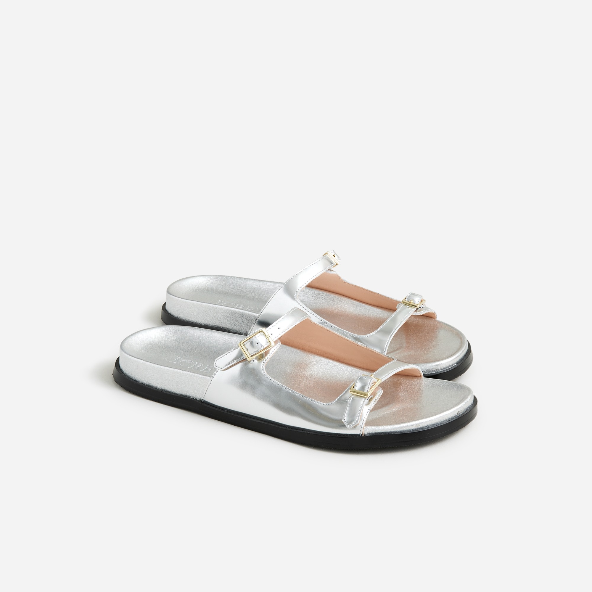  Colbie buckle sandals in metallic leather