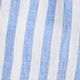 Tropez short in striped linen BRILLIANT OCEAN WHITE S