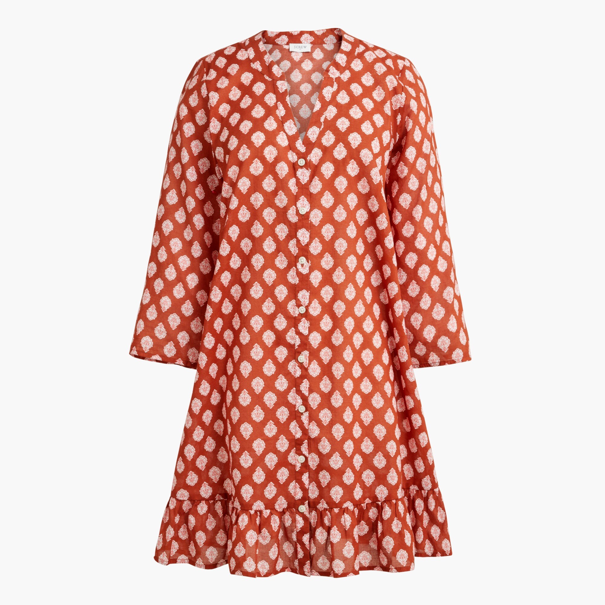 womens Printed button-down tunic