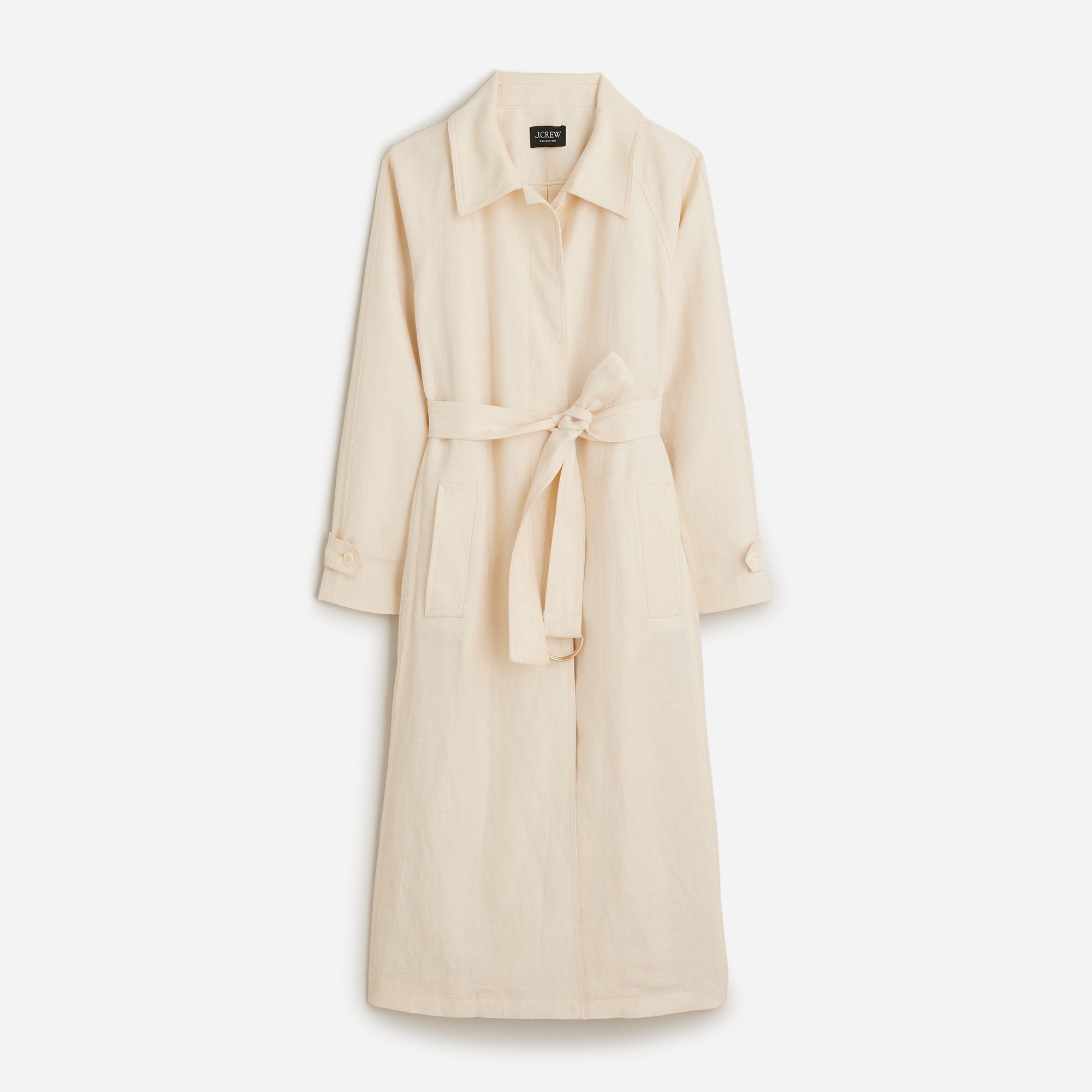 womens Collection lightweight trench coat in linen-cupro blend