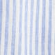 Gar&ccedil;on classic shirt in striped cotton-linen blend gauze BLUE
