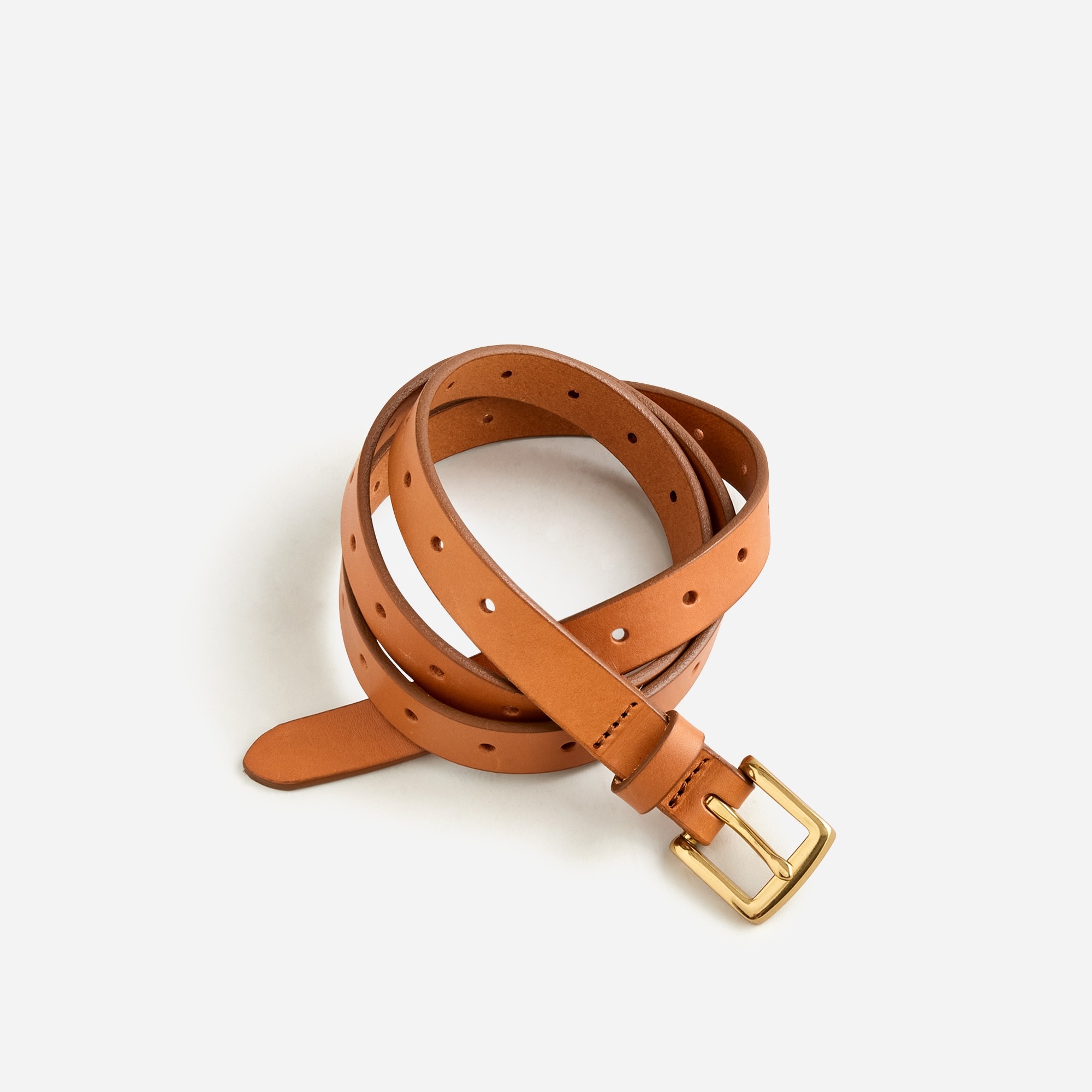  Perforated Italian leather belt