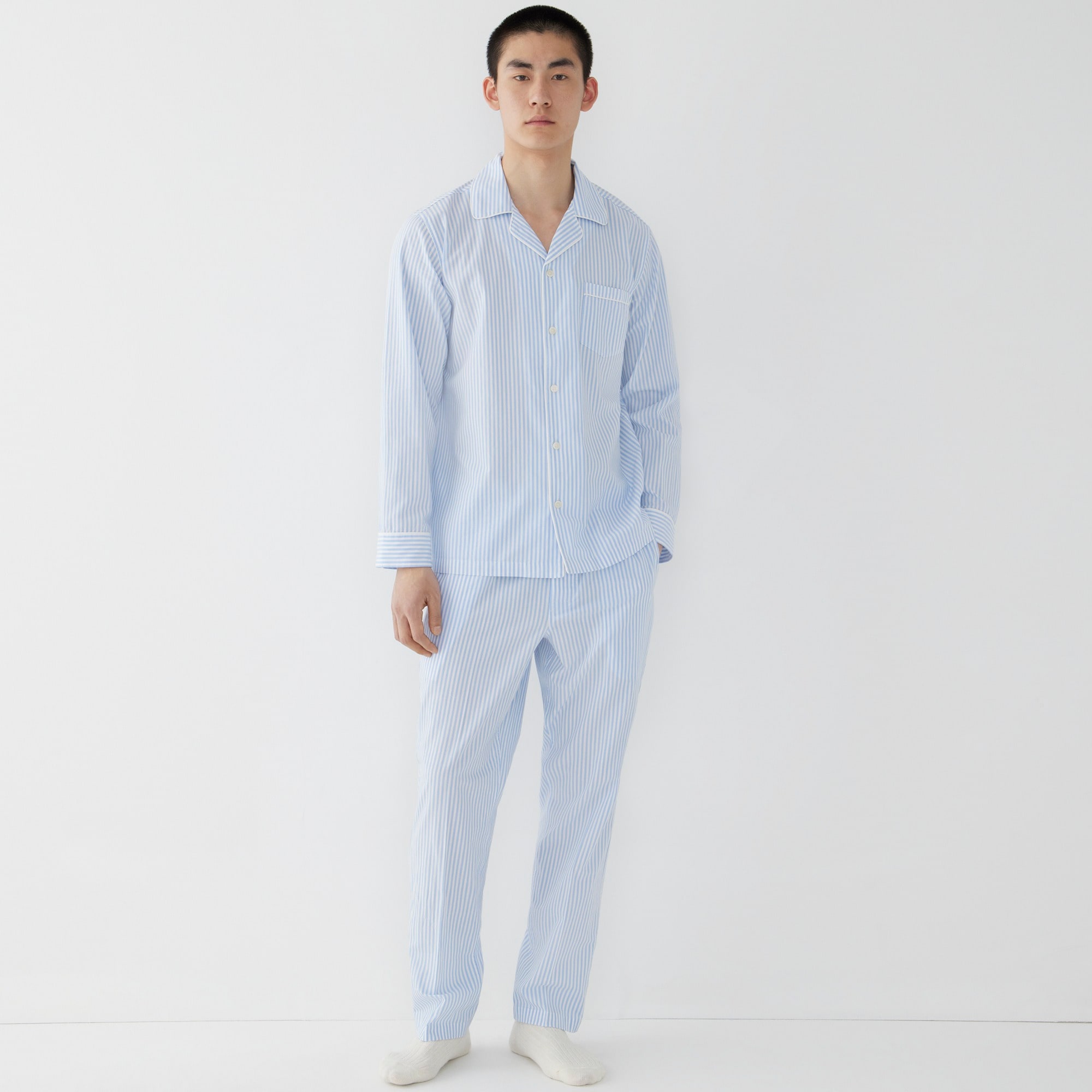 j.crew: pajama set in cotton poplin for men