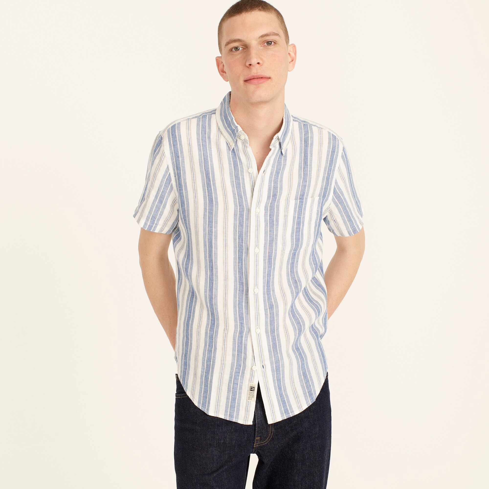J.Crew: Short-sleeve Baird McNutt Irish Linen Shirt For Men