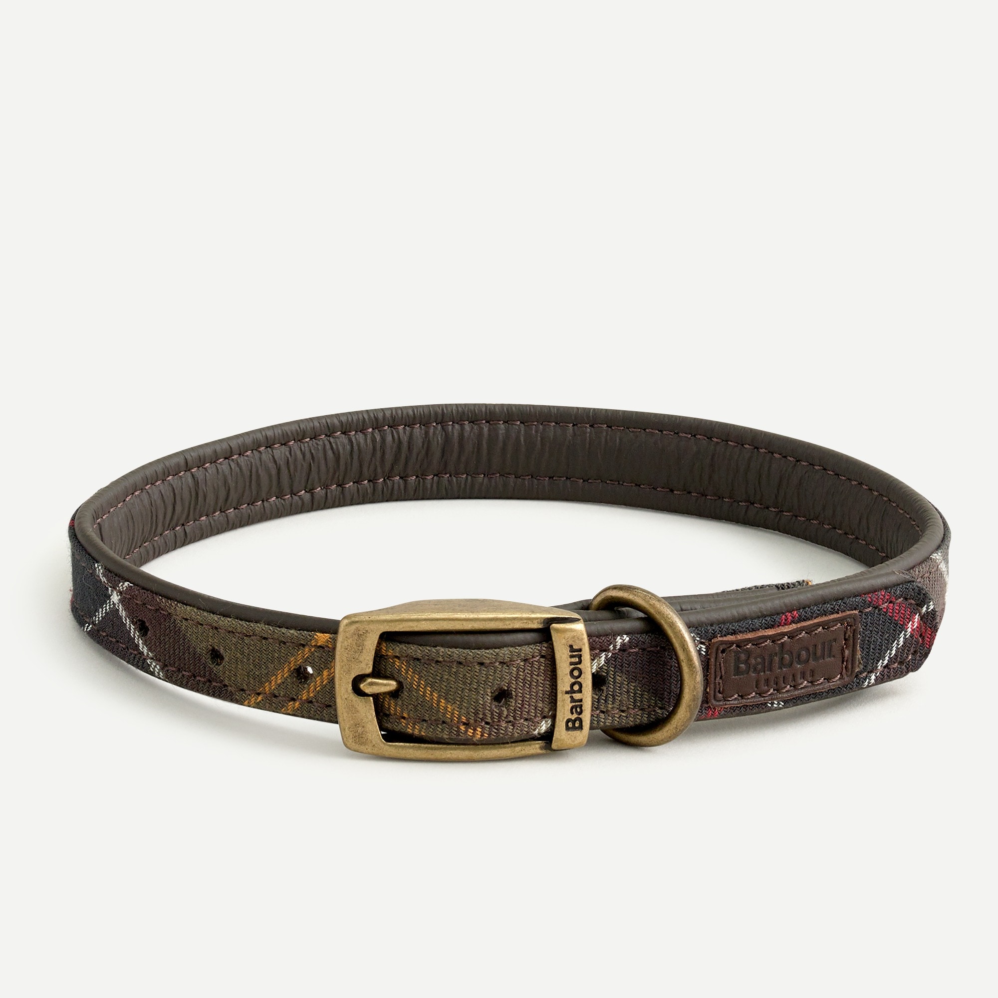 Barbour® Tartan Leather Dog Collar For 