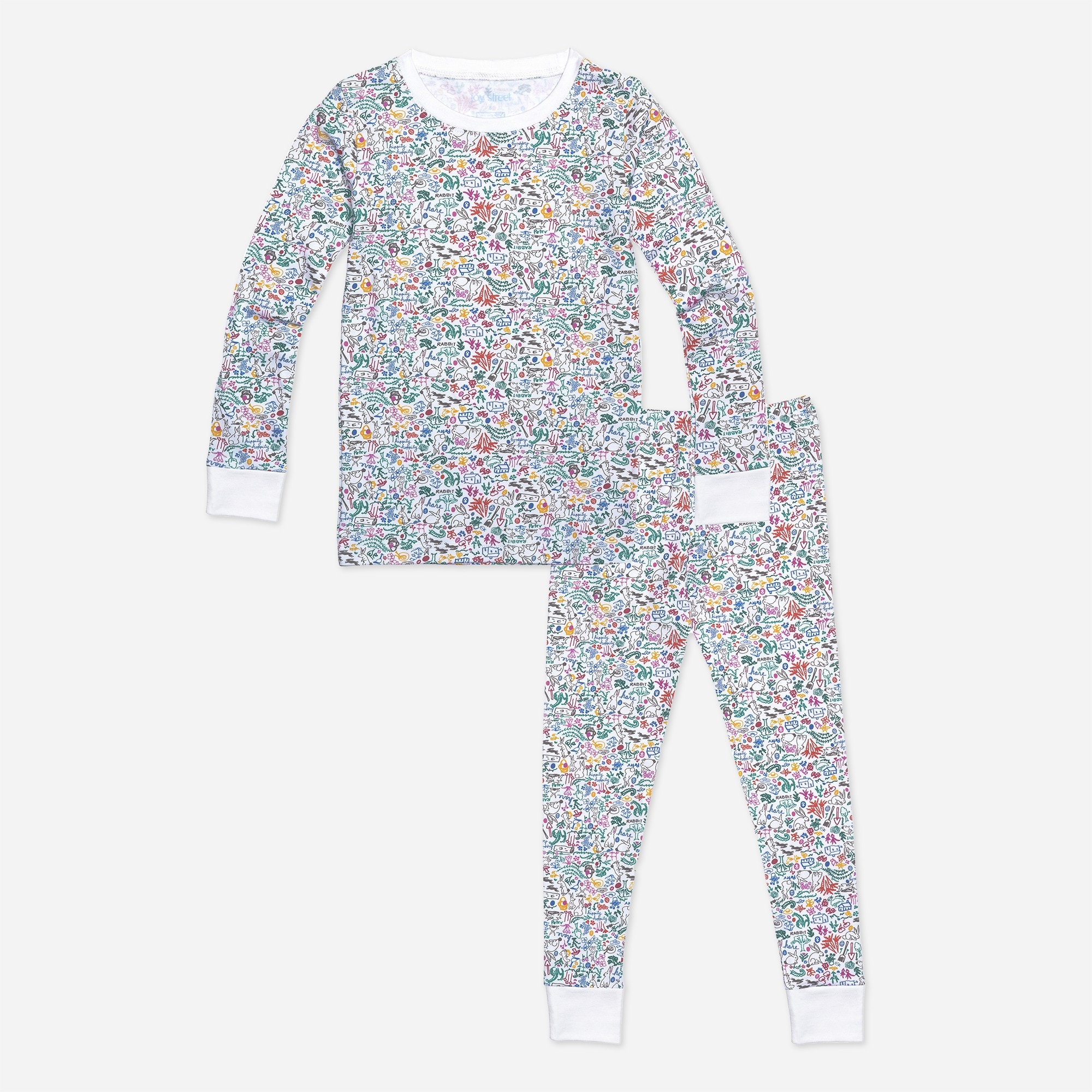  Joy Street Kids&trade; kids&apos; bunny garden two-piece pajamas
