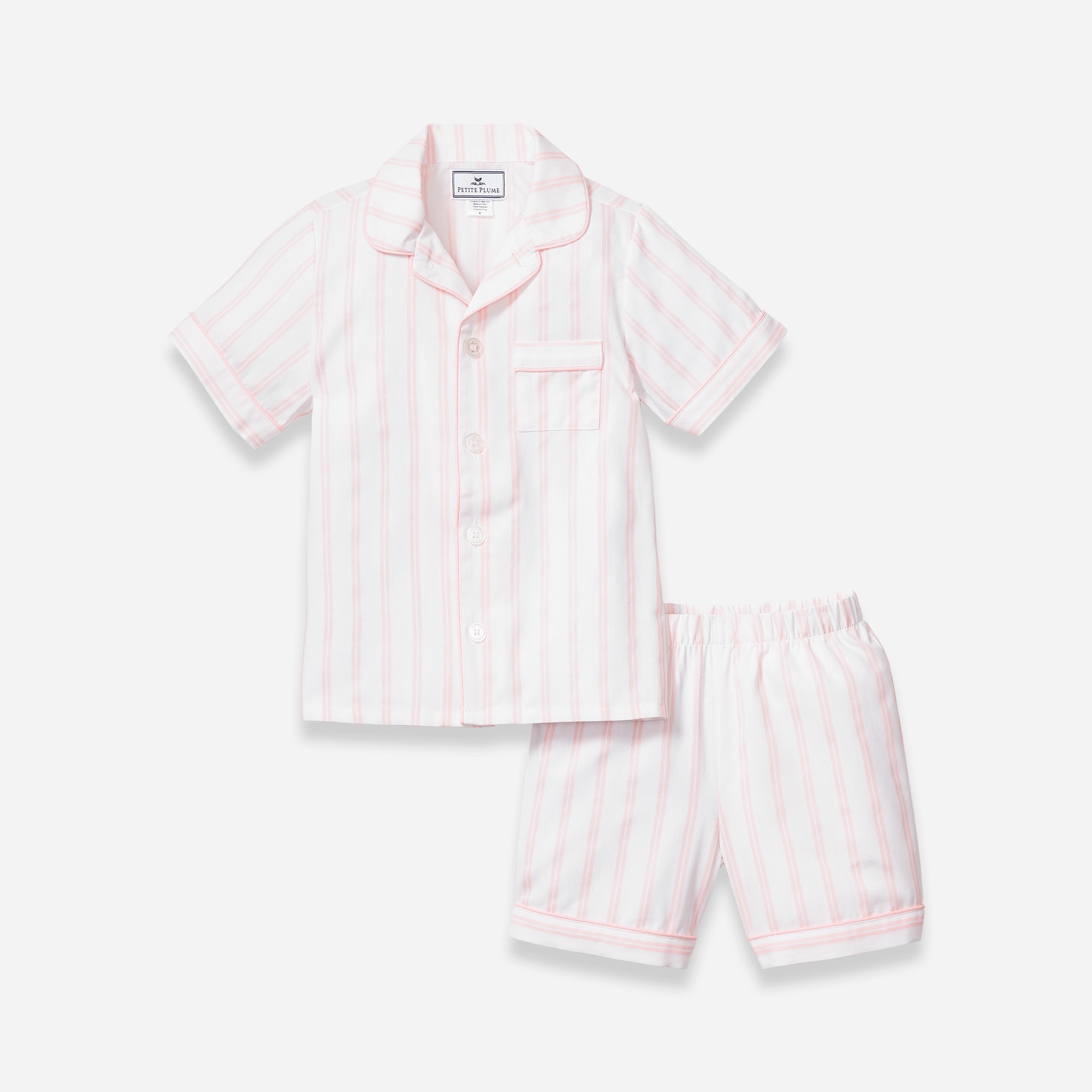  Petite Plume&trade; girls' short set in stripe